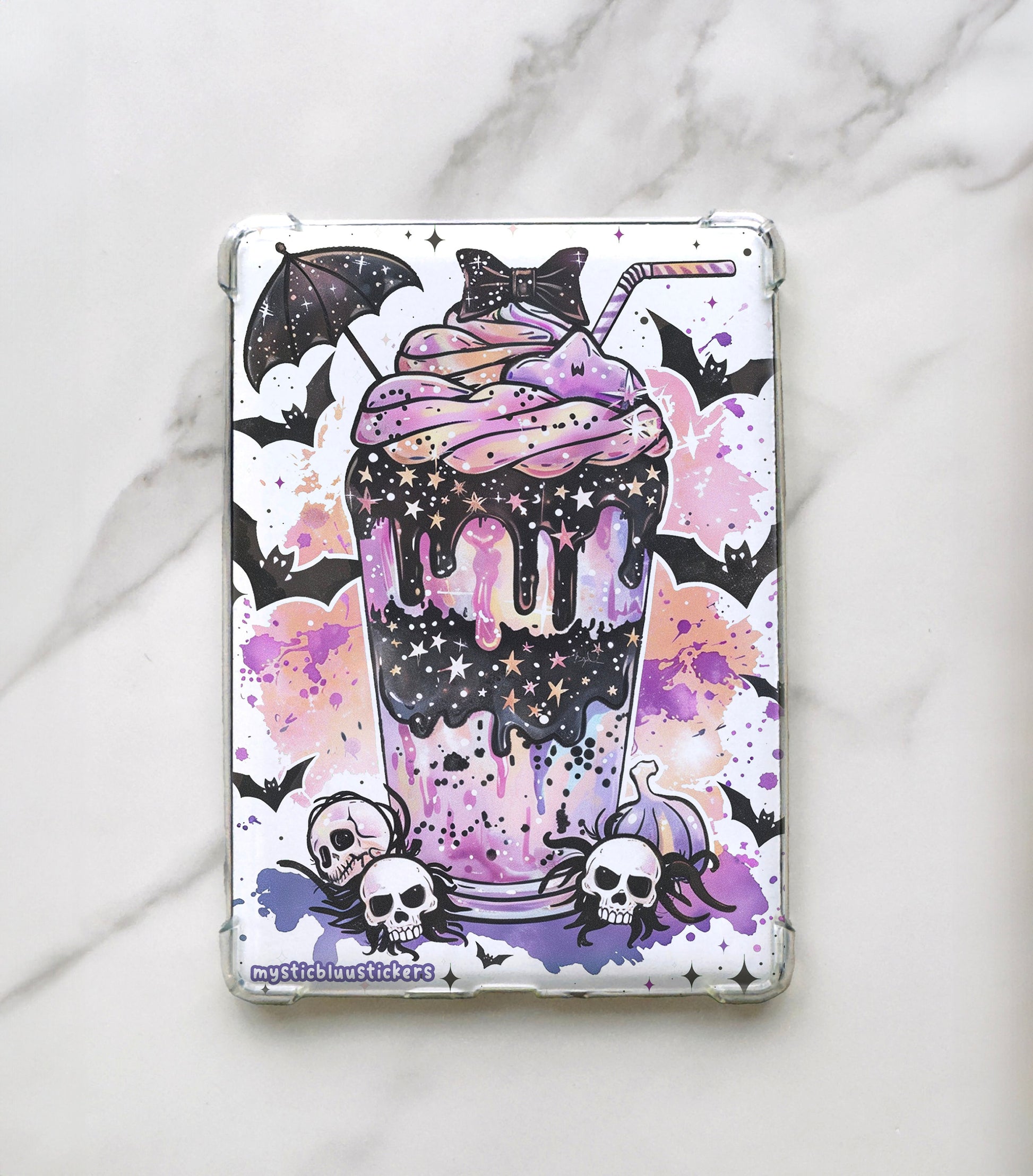Spooky Gothic Kindle Insert: Holographic Cardstock, Reading Accessories