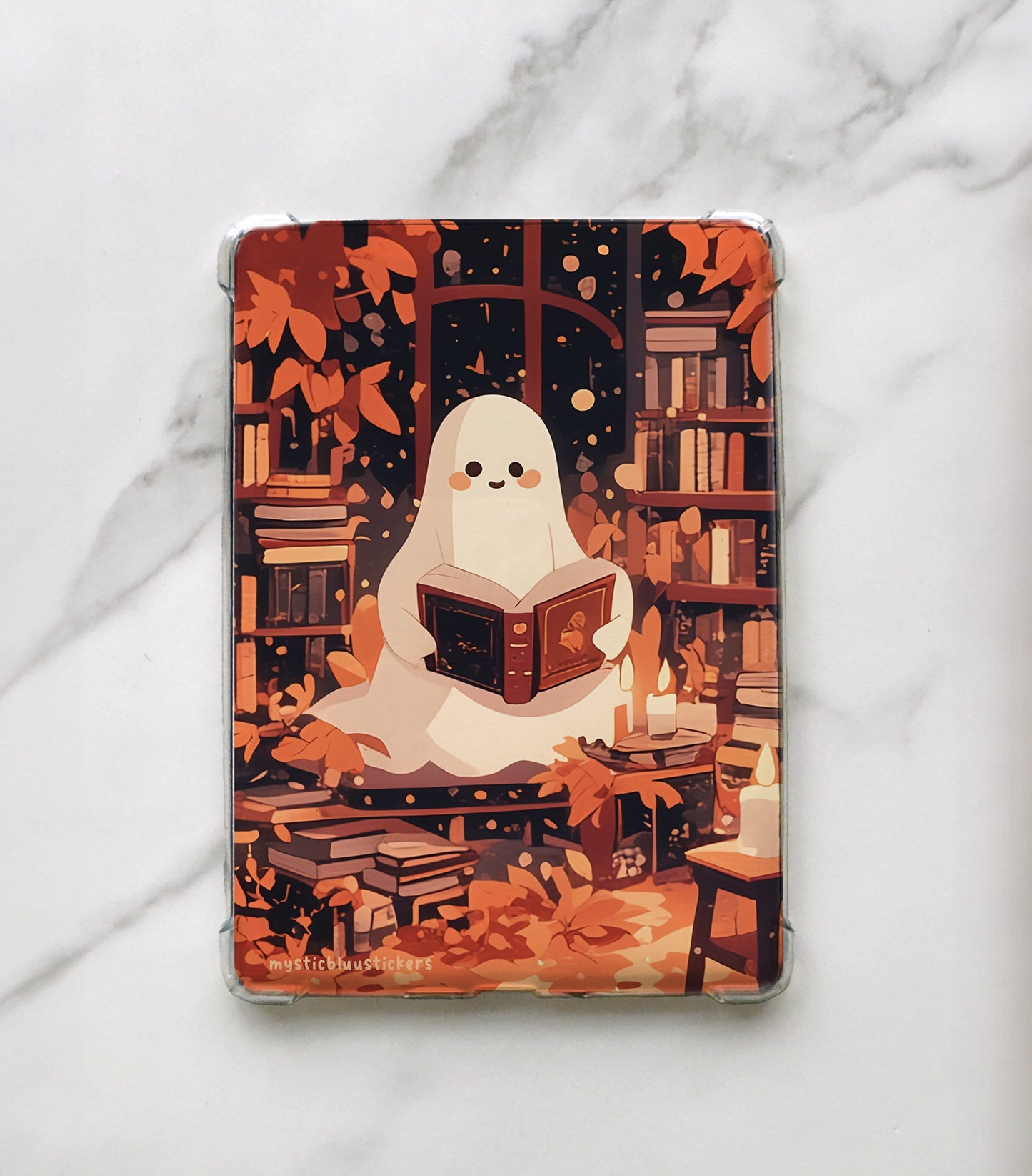 Kindle Paperwhite Insert: Ghost Reading Art, Holographic or Matte