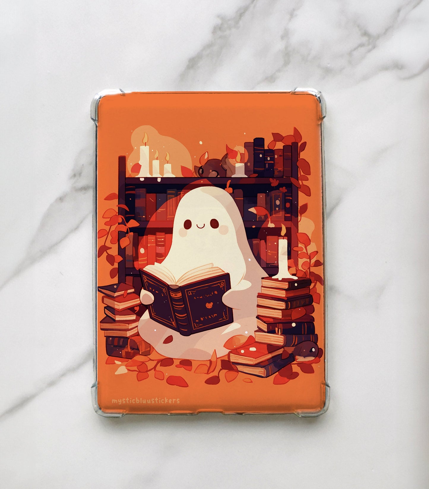 Kindle Paperwhite Insert: Ghost Reading Art, Holographic or Matte