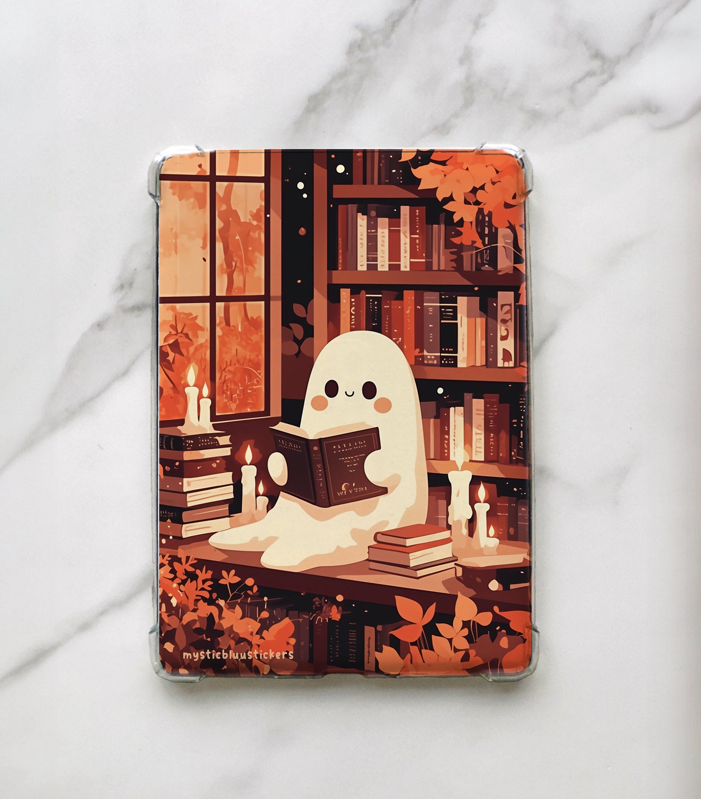 Kindle Paperwhite Insert: Ghost Reading Art, Holographic or Matte