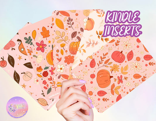 Fall Pumpkin Kindle Insert: Autumn Paperwhite Sleeve (Physical Print)