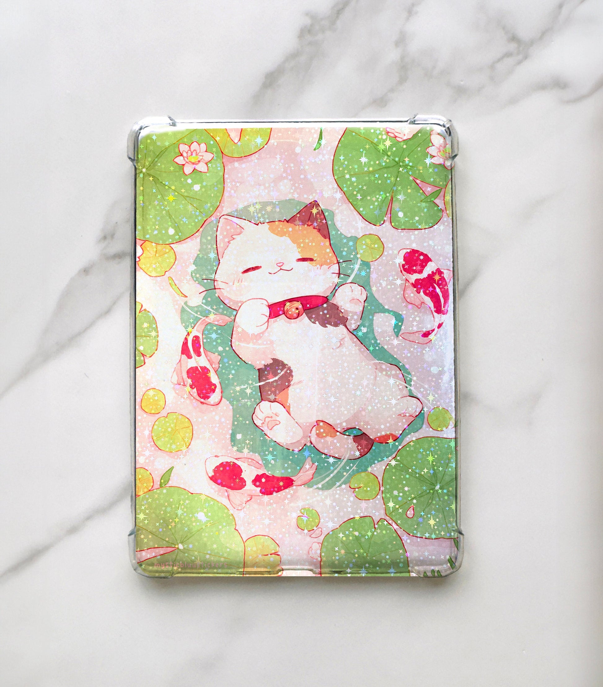 Cat & Koi Fish Kindle Insert: Holographic Paperwhite Sleeve