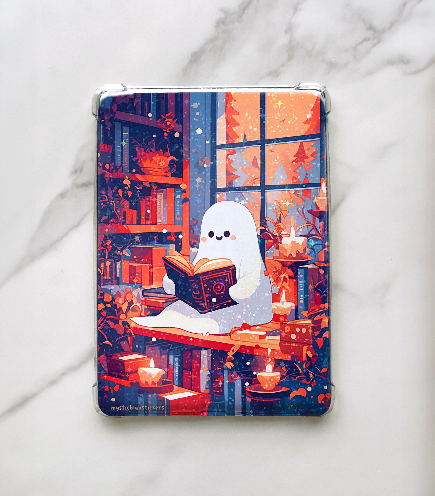 Ghost Reading Kindle Insert: Paperwhite Cardstock Sleeve