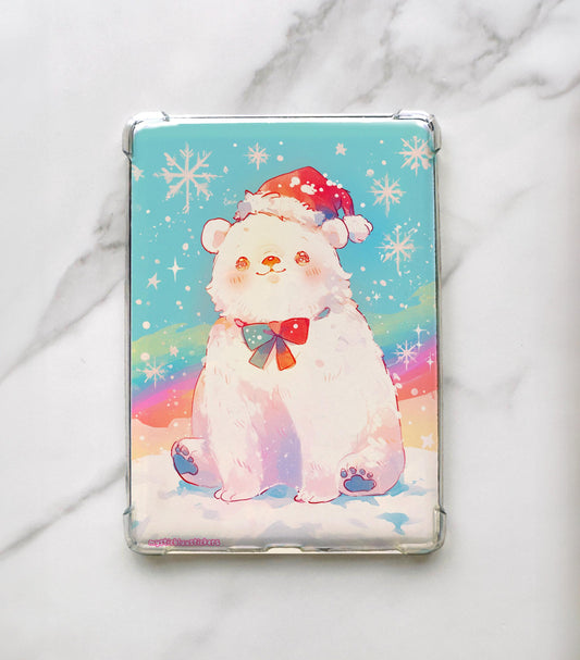 Christmas Polar Bear Kindle Insert: Holographic Cardstock Sleeve