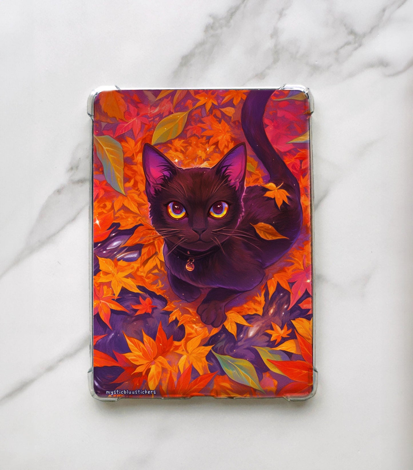 Cat Fall Leaves Kindle Insert: Paperwhite Cardstock Sleeve