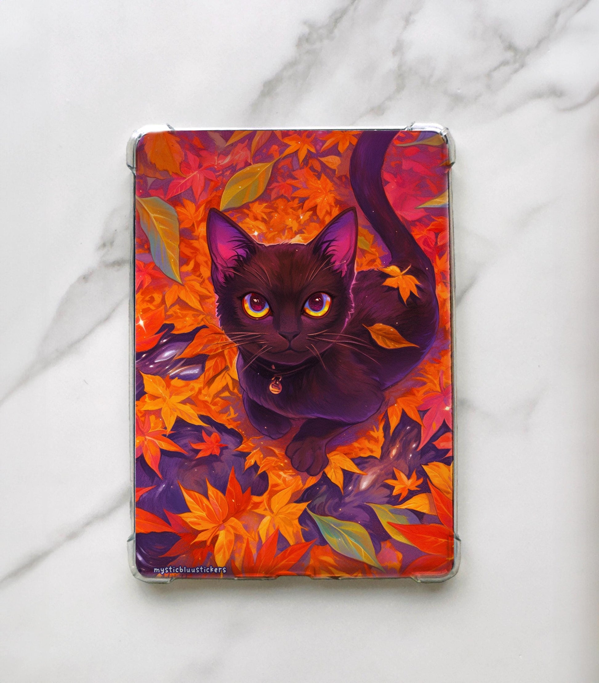 Cat Fall Leaves Kindle Insert: Paperwhite Cardstock Sleeve