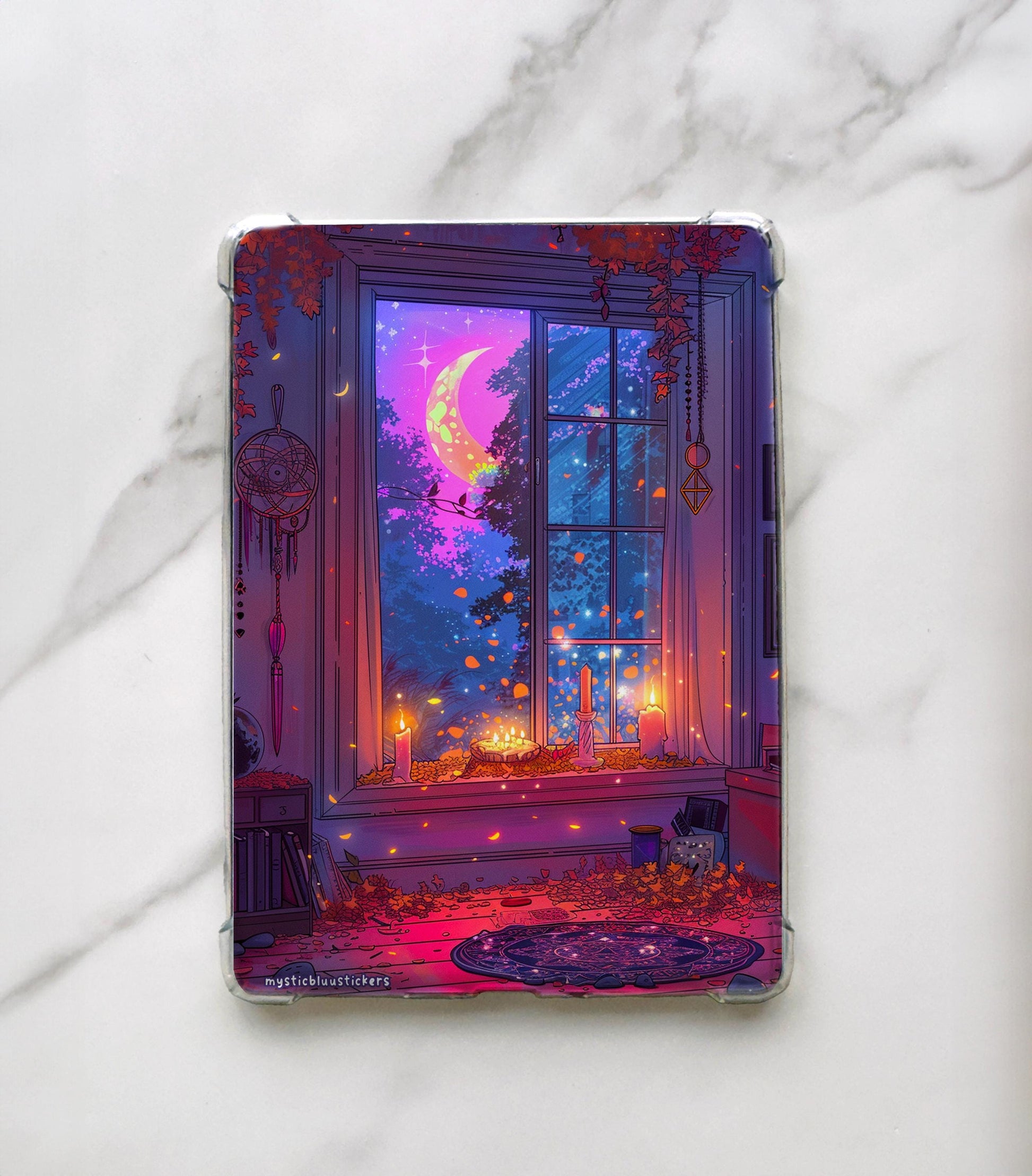 Mystic Window Kindle Insert: Holographic E-reader Art Cardstock Sleeve