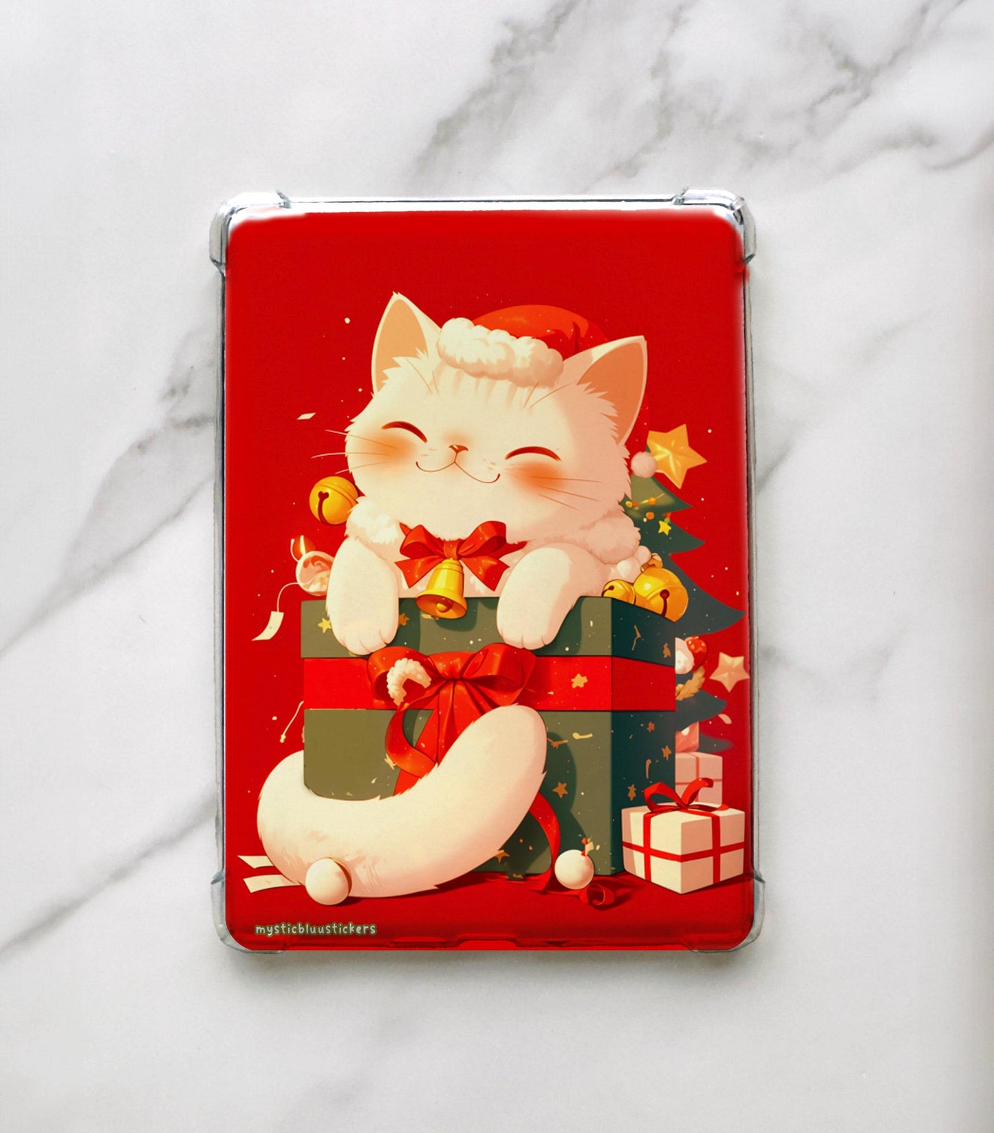 Santa Cat Kindle Insert: Christmas Paperwhite Sleeve
