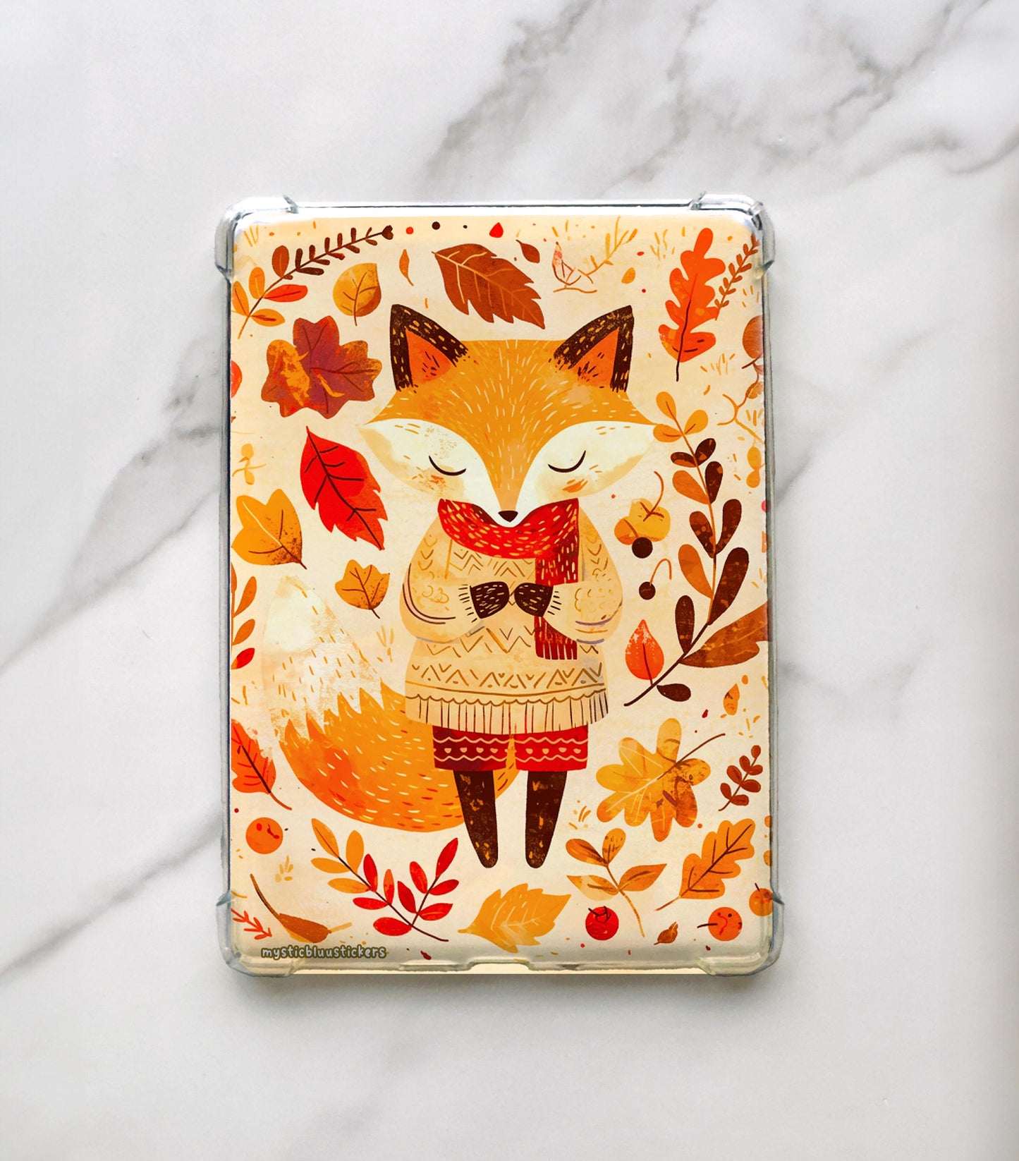 Fox Christmas Kindle Insert: Paperwhite Cardstock Sleeve