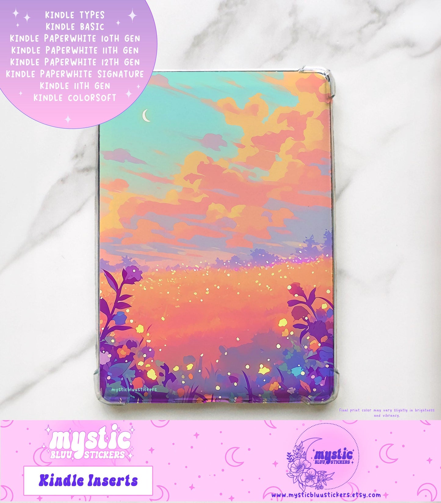 Lace Strawberries Kindle Insert: Holographic Cardstock, Paperwhite 11th Gen