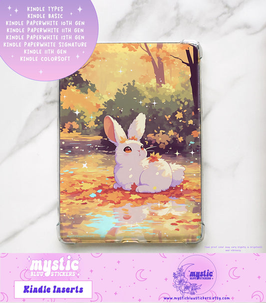 Kindle Paperwhite Insert: Autumn Bunny Cardstock, Holographic or Matte