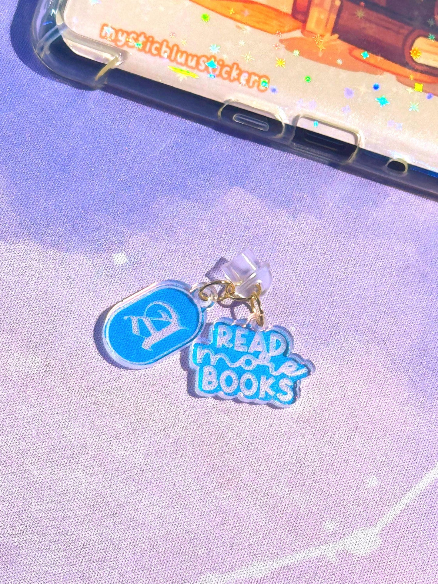 Personalized Initial Kindle Charm: Book Lover Gift, USB-C Dust Plug