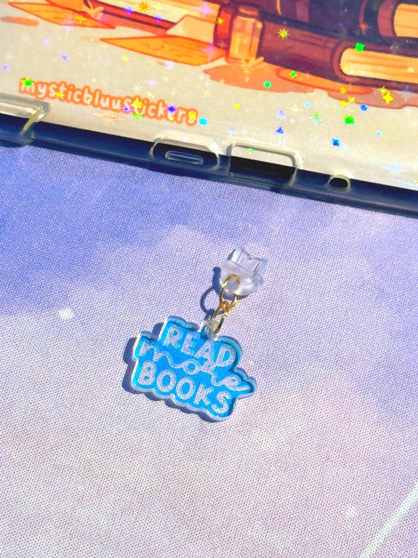 Personalized Initial Kindle Charm: Book Lover Gift, USB-C Dust Plug