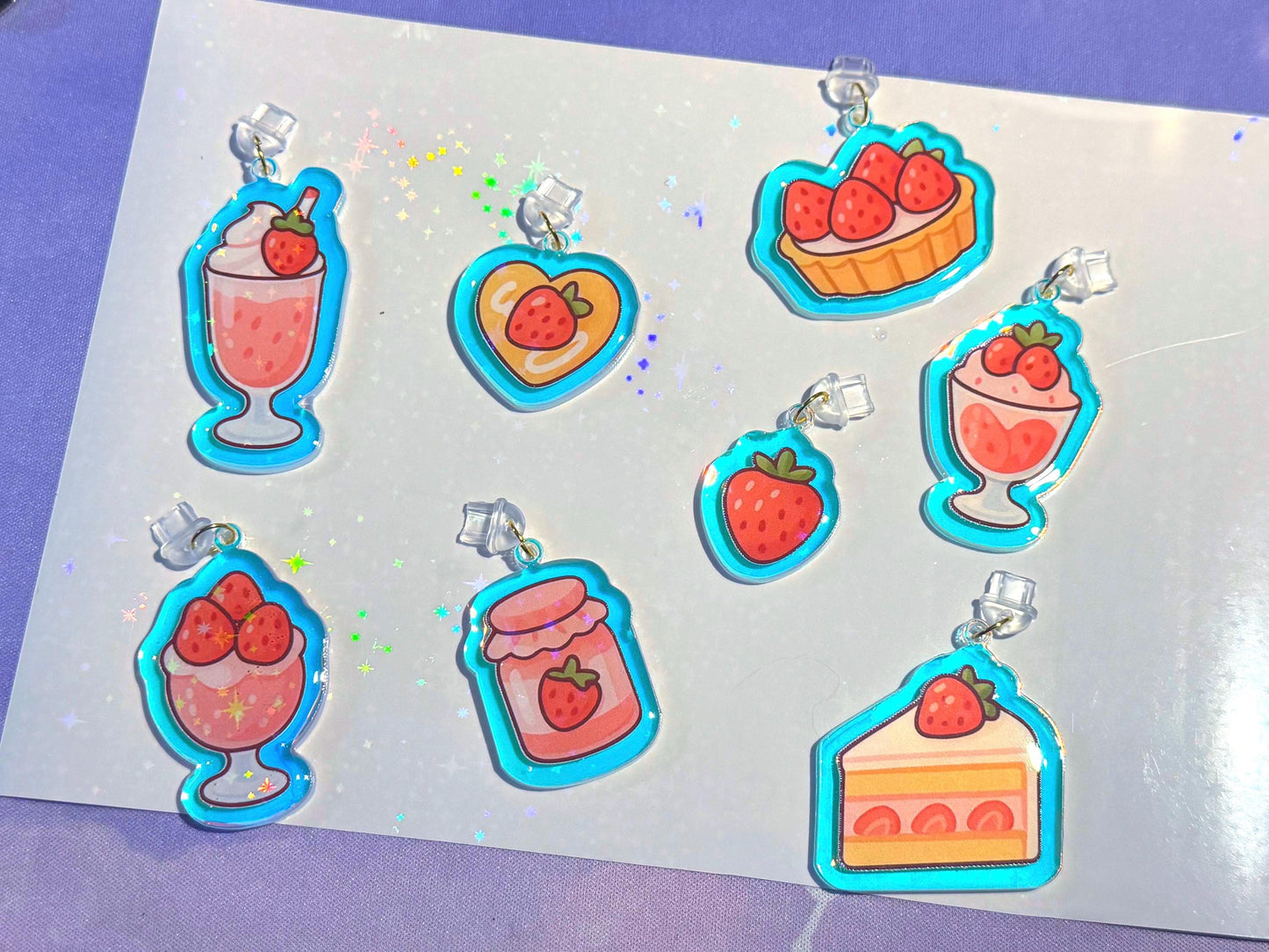 Switch Plug Charm Strawberry - Soft Girl Kindle, Phone, or Bag Dust Plug Cover | USB-C Bookish Gift, Strawberry Dessert