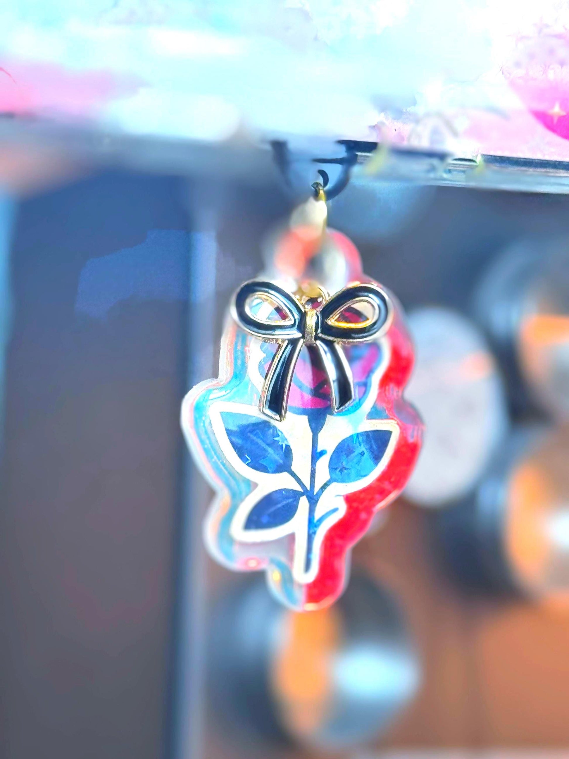 Acrylic Rose Dust Plug Charm For Kindles, iPhone And Android, Dark Romance Kindle Charm, Phone USB c Charm, Acrylic Dust Plug Charm