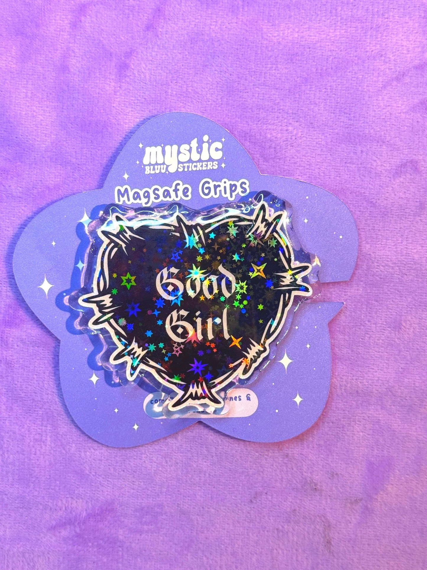 Good Girl MagSafe Kindle Grip: Holographic Bookish Phone Grip