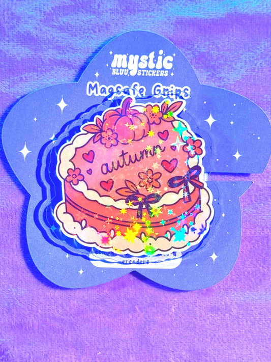 Autumn Cake Kindle Grip: Holographic Magsafe Phone Grip