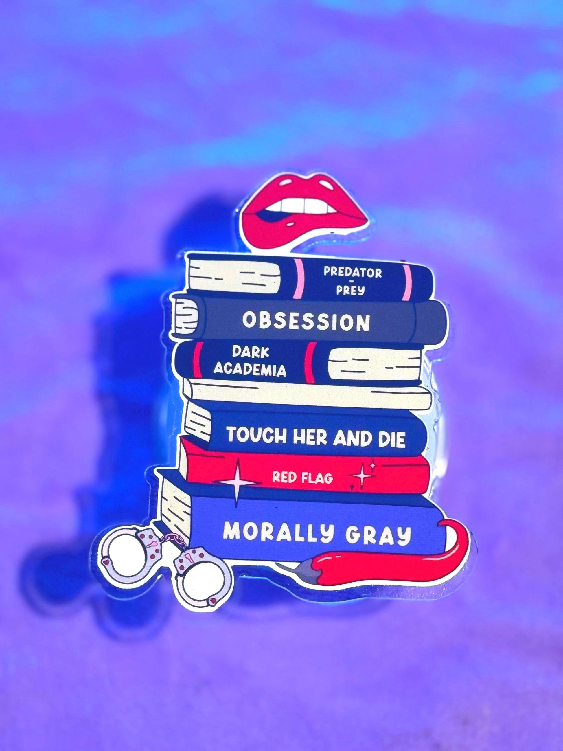 Dark Romance MagSafe Kindle Grip: Holographic Bookish Phone Grip