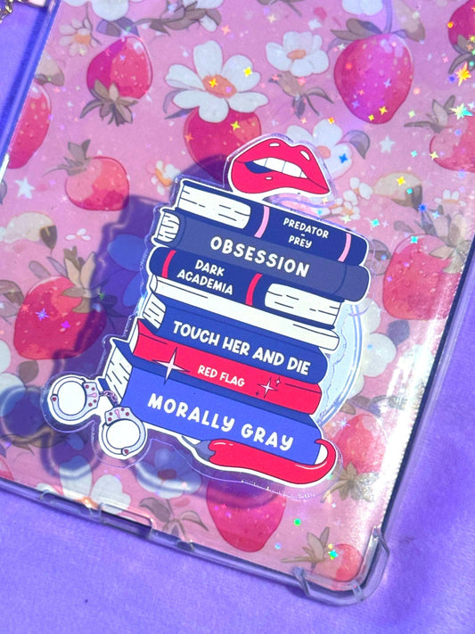 Dark Romance MagSafe Kindle Grip: Holographic Bookish Phone Grip