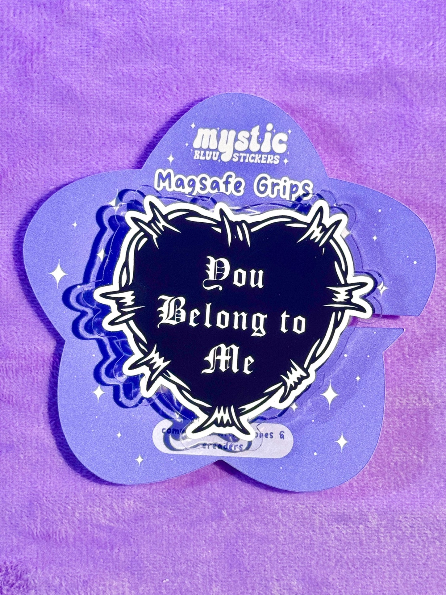 Smut Phrases MagSafe Kindle Grip: Holographic Bookish Accessory