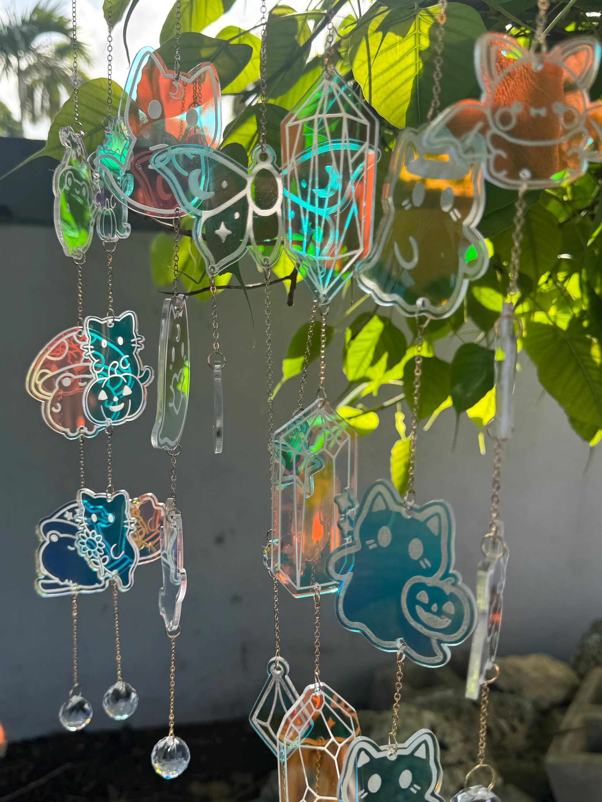 Iridescent Acrylic Sun Catcher: Witchy, Celestial, or Halloween Designs