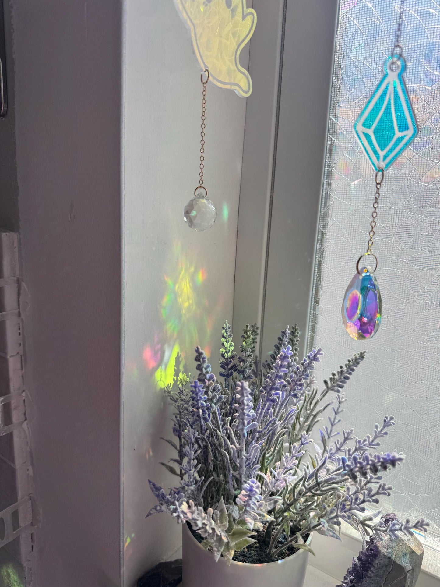 Iridescent Acrylic Frog Sun Catcher: Witchy Cottagecore Rainbow Maker