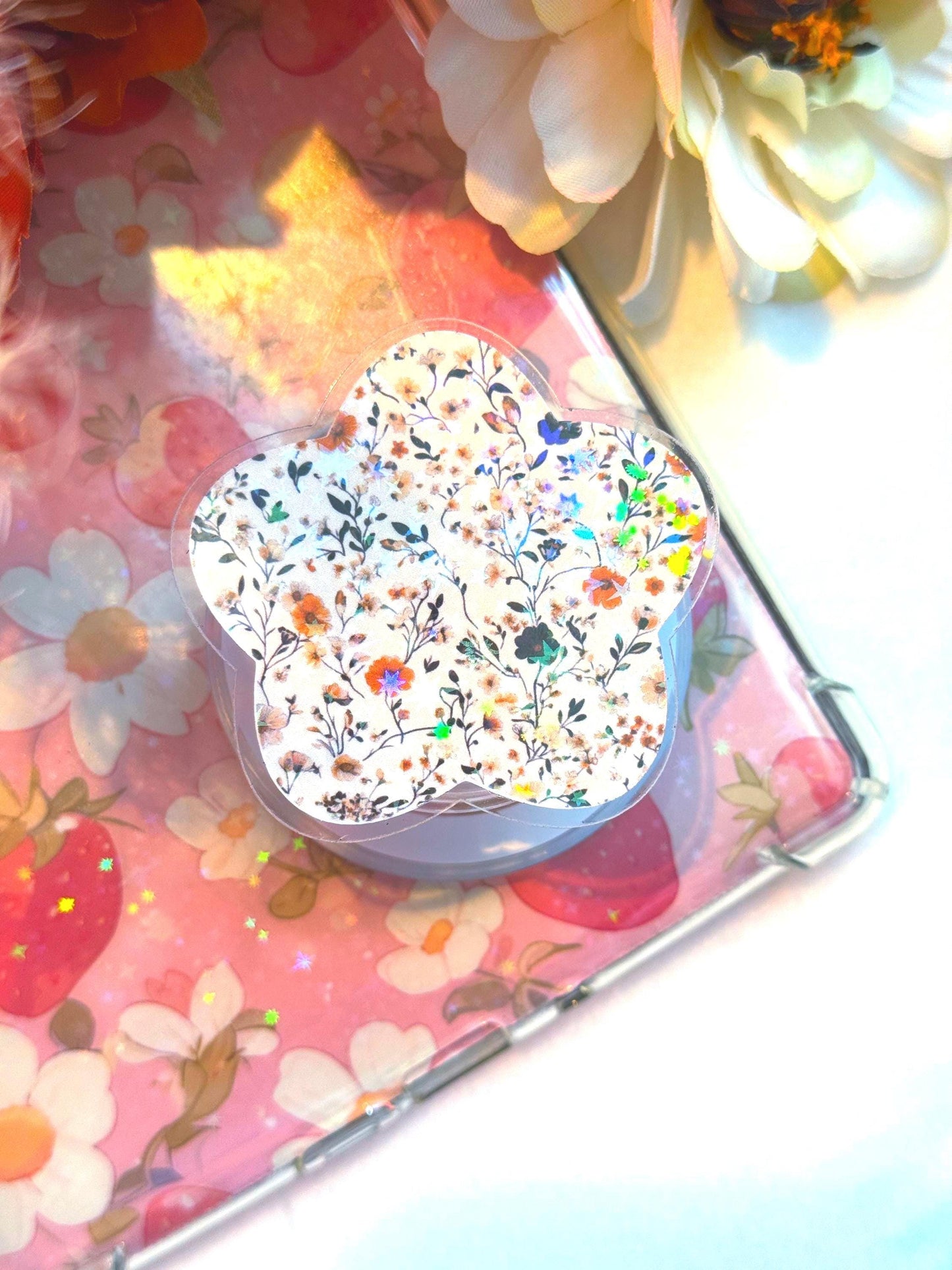 Floral Magsafe Kindle Grip, Phone Grips, Cozy Bookish Accessory, Bookworm Gift, Vintage Aesthetic Ereader Accessories