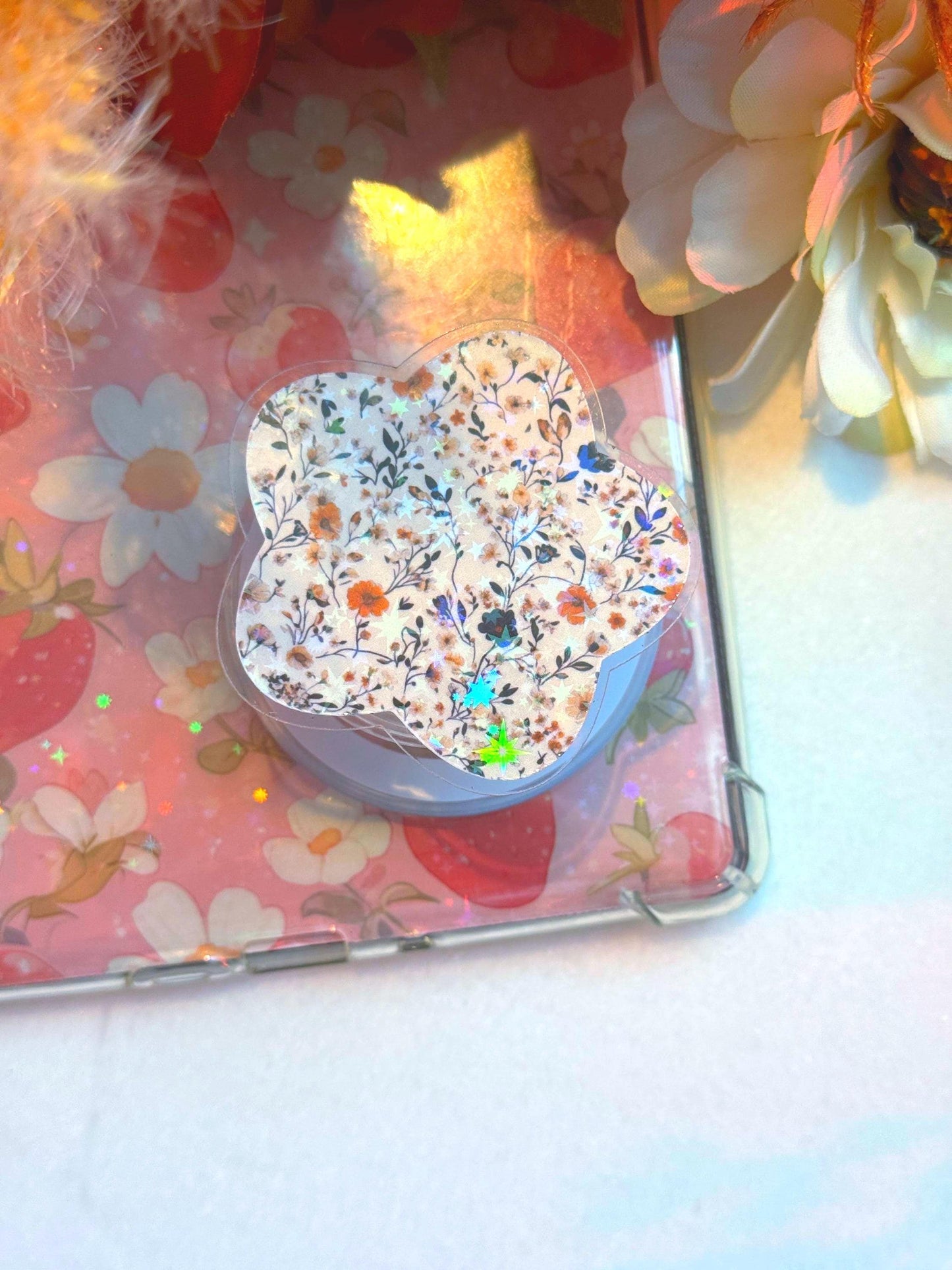 Floral Magsafe Kindle Grip, Phone Grips, Cozy Bookish Accessory, Bookworm Gift, Vintage Aesthetic Ereader Accessories