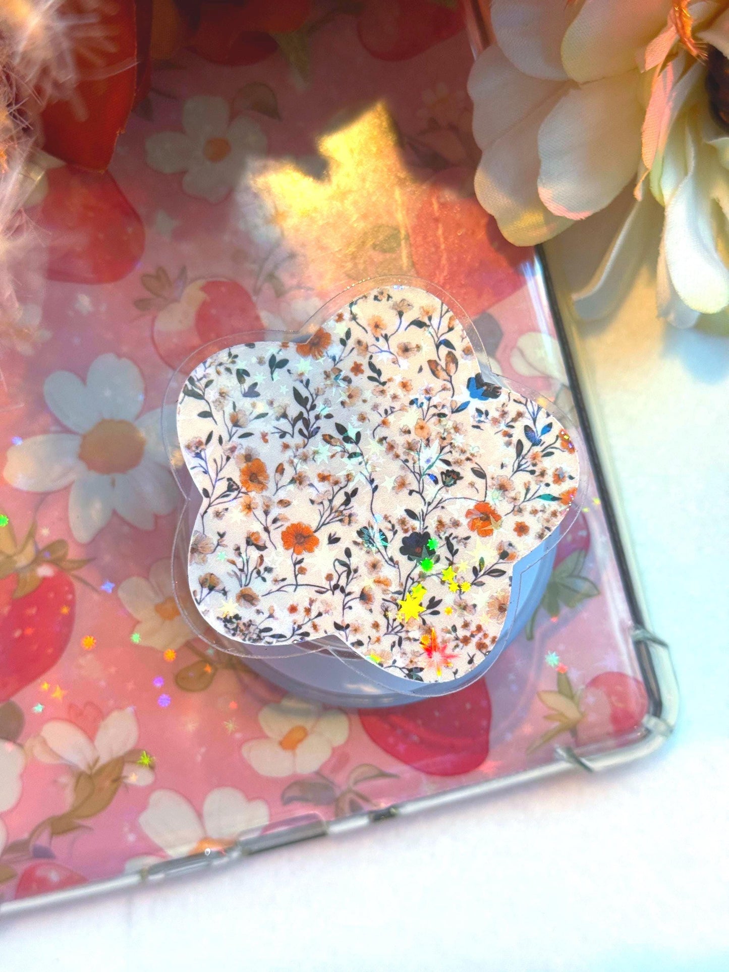 Floral Magsafe Kindle Grip, Phone Grips, Cozy Bookish Accessory, Bookworm Gift, Vintage Aesthetic Ereader Accessories