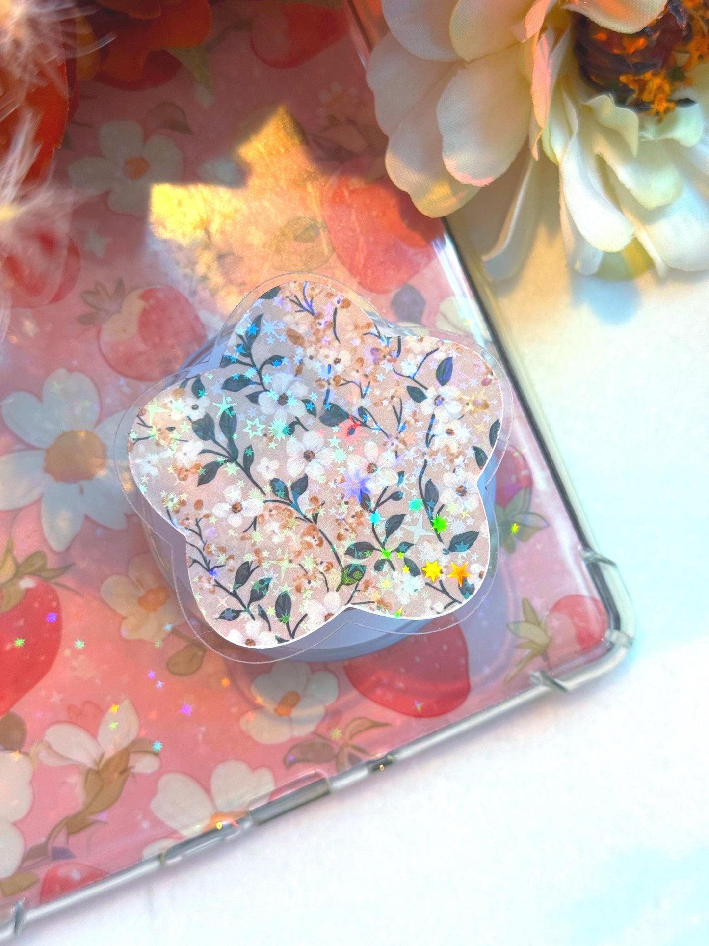 Floral Magsafe Kindle Grip, Phone Grips, Cozy Bookish Accessory, Bookworm Gift, Vintage Aesthetic Ereader Accessories