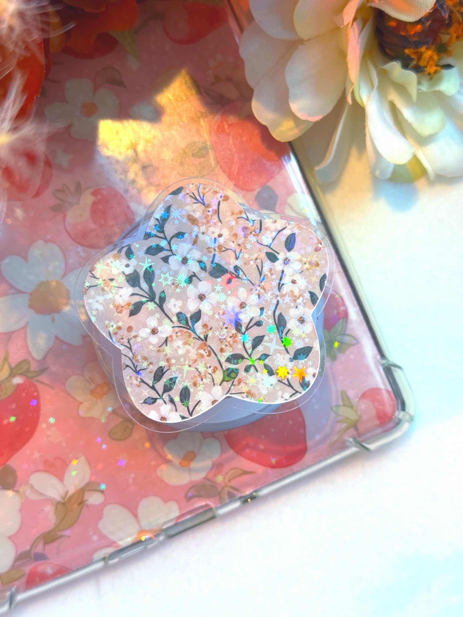 Floral Magsafe Kindle Grip, Phone Grips, Cozy Bookish Accessory, Bookworm Gift, Vintage Aesthetic Ereader Accessories