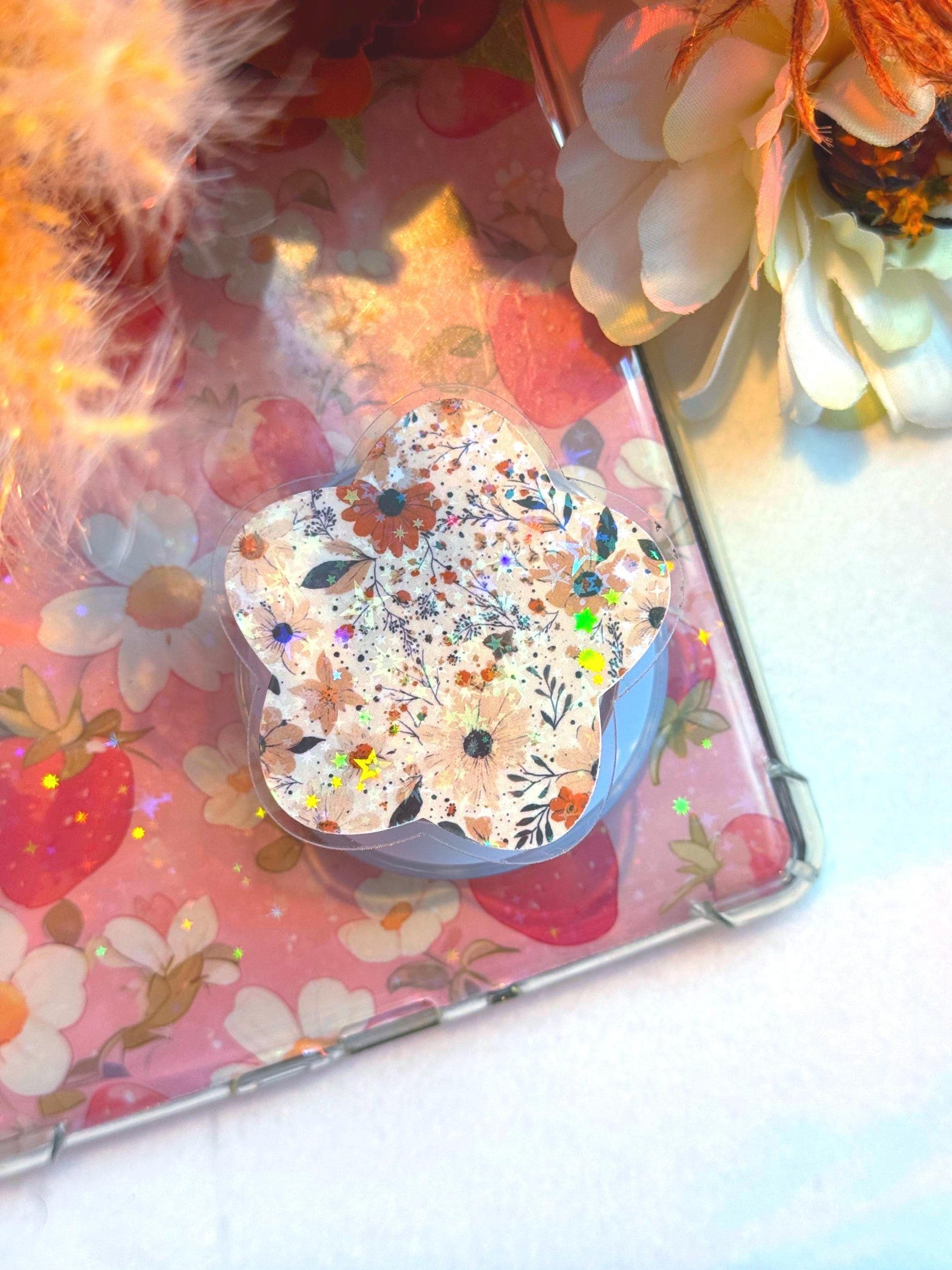 Floral Fall Magsafe Kindle Grip, Phone Grips, Cozy Bookish Accessory, Bookworm Gift, Vintage Aesthetic Ereader Accessories