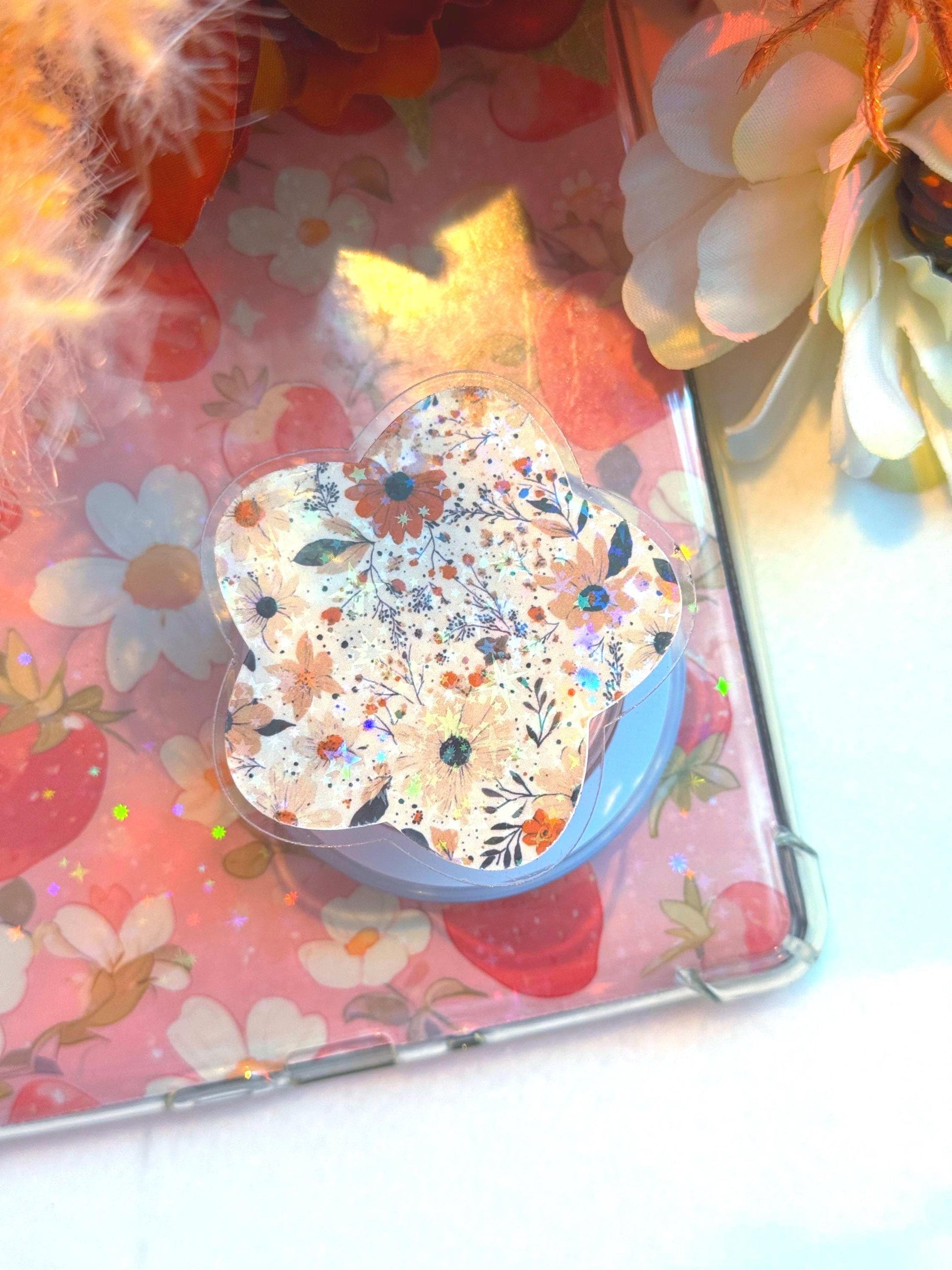 Floral Fall Magsafe Kindle Grip, Phone Grips, Cozy Bookish Accessory, Bookworm Gift, Vintage Aesthetic Ereader Accessories