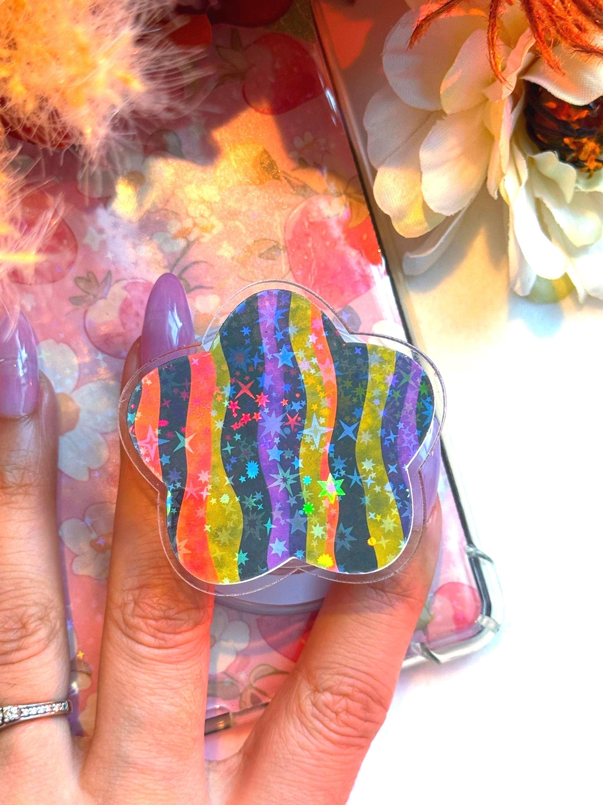 Halloween Stripe MagSafe Grip: Spooky E-Reader & Phone Accessory