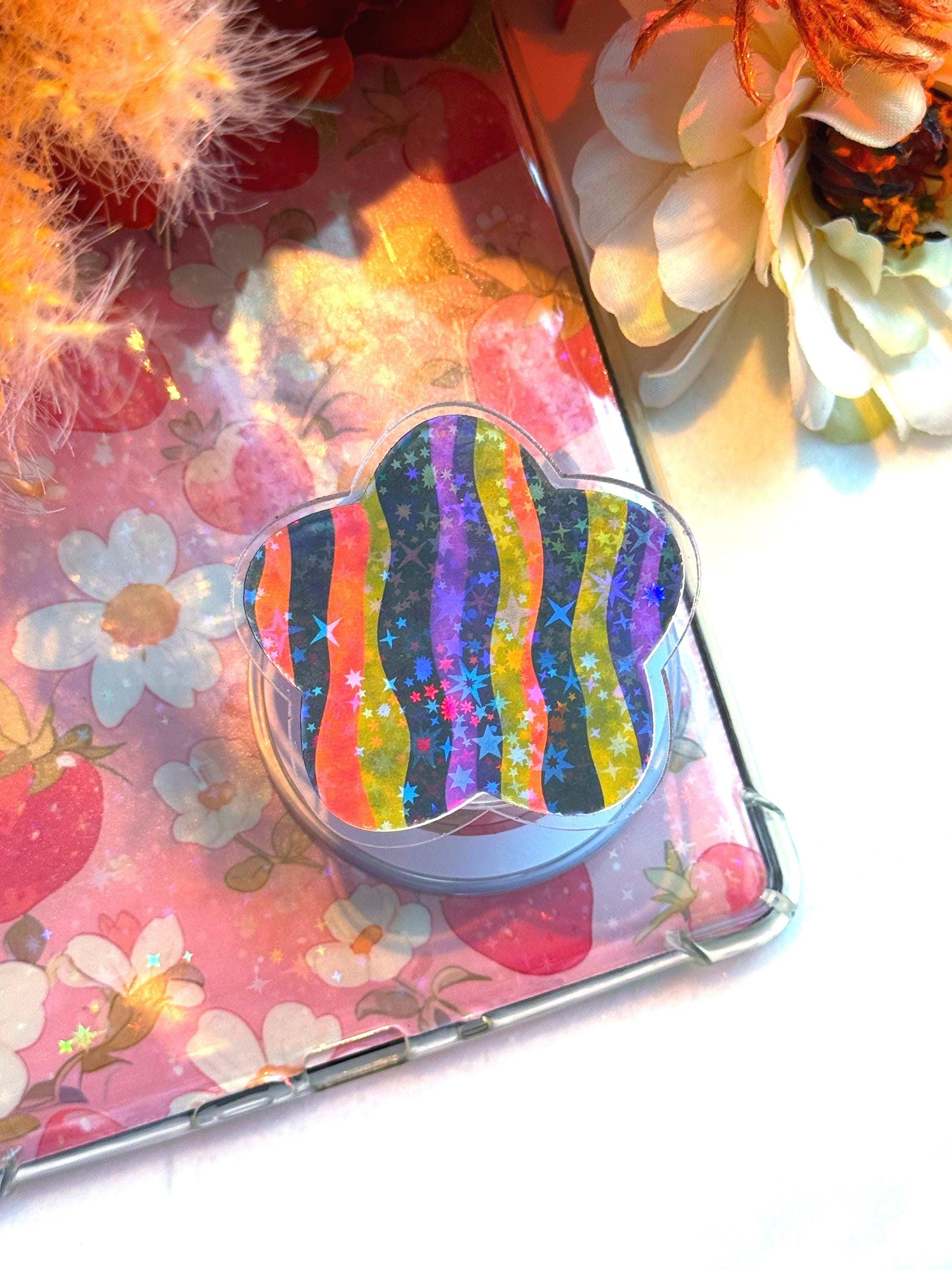 Halloween Stripe MagSafe Grip: Spooky E-Reader & Phone Accessory