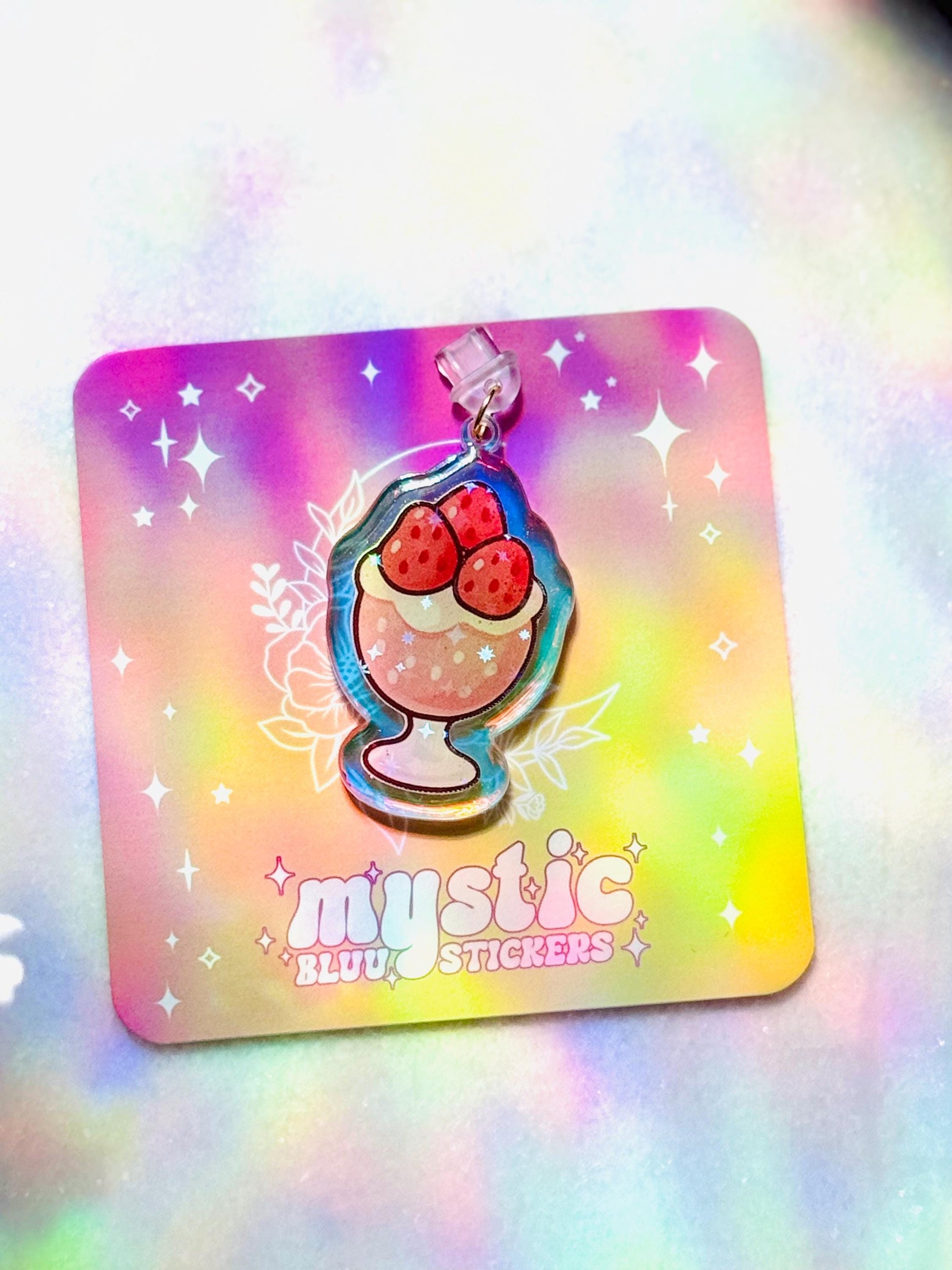 Strawberry Kindle Charm: Soft Girl Keychain or Dust Plug