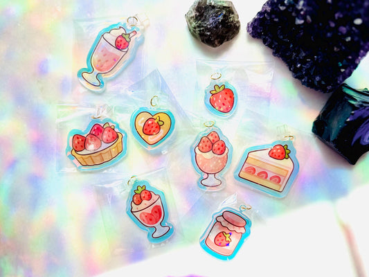 Strawberry Kindle Charm: Soft Girl Keychain or Dust Plug