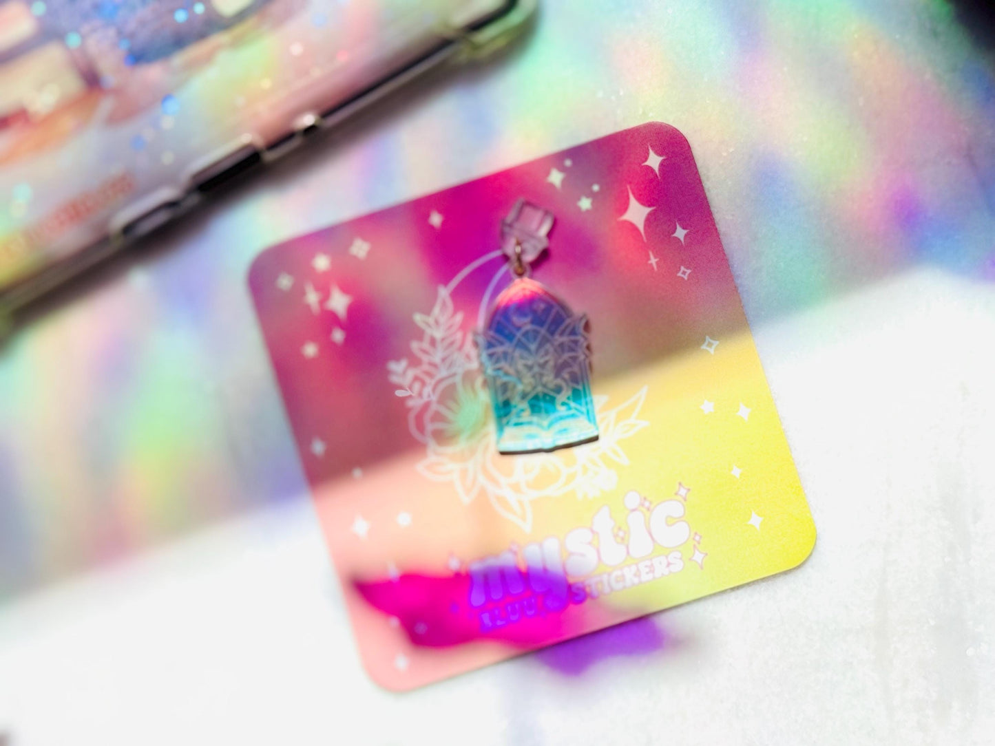 Iridescent Dragon Book Charm: Fantasy Kindle Accessory, USB-C Dust Plug