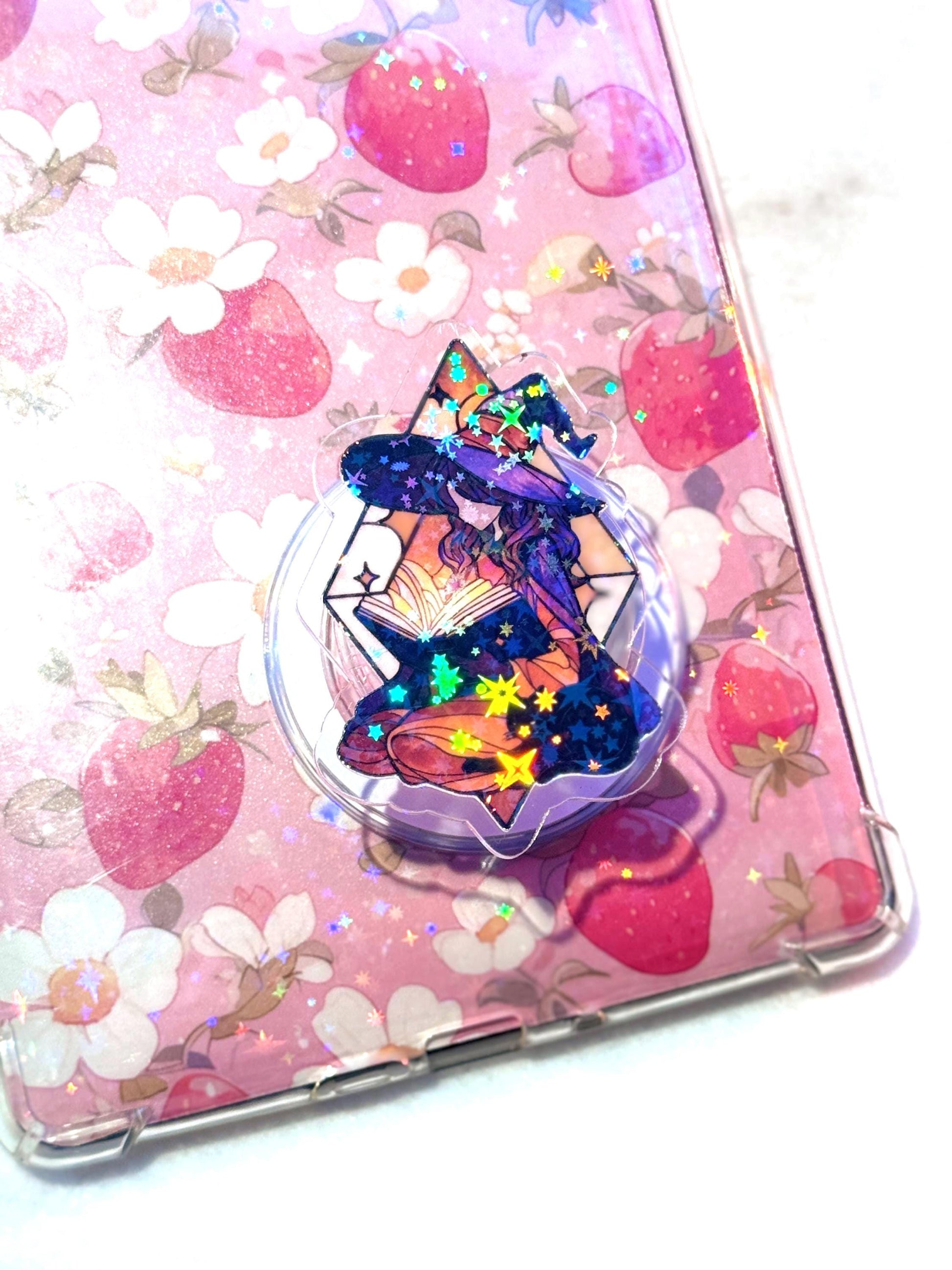 Witch MagSafe Phone Grip: Holographic Book Reader Accessory