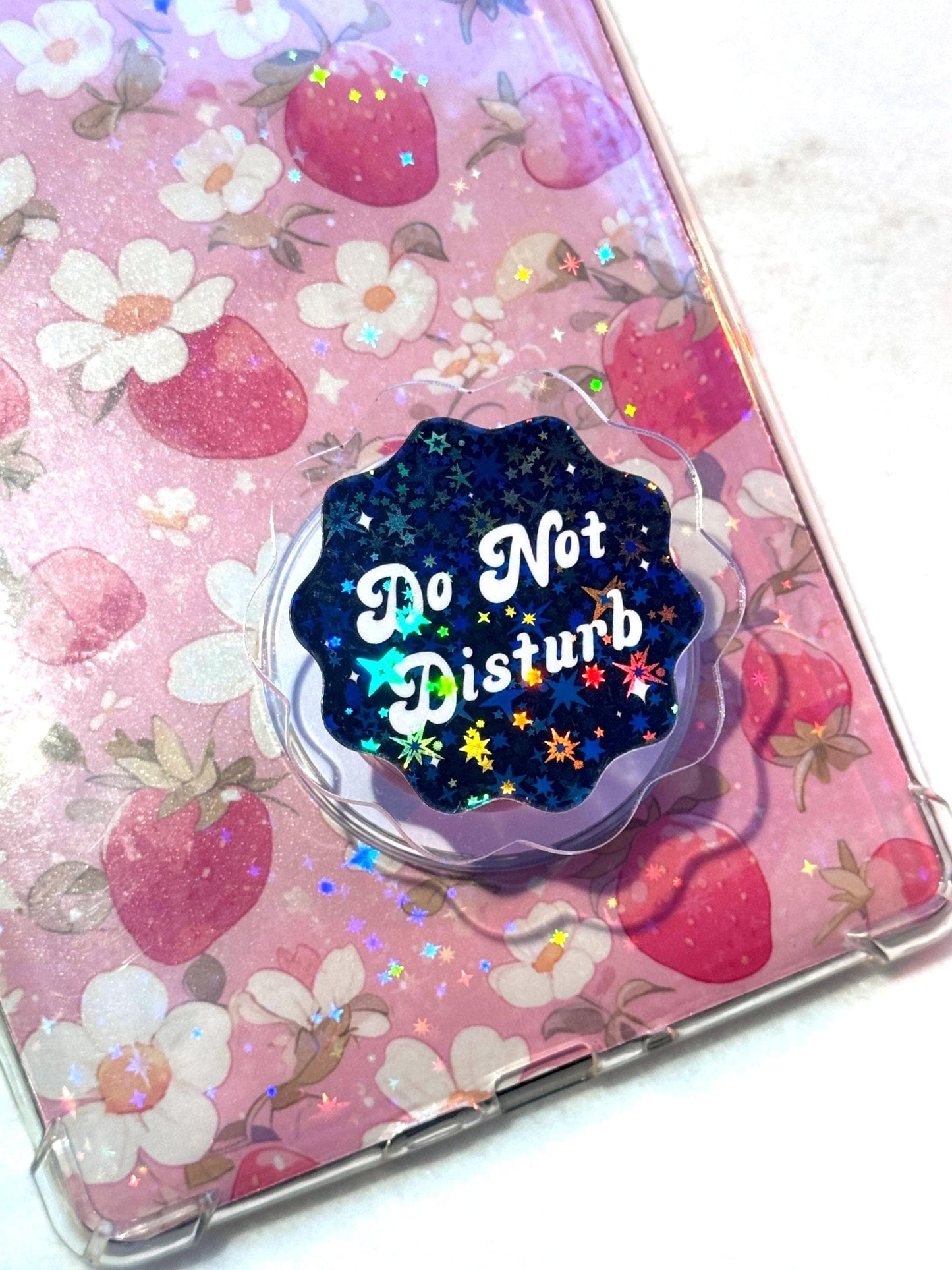 Holographic Do Not Disturb MagSafe Phone Grip: Bookish Kindle/Tablet Stand