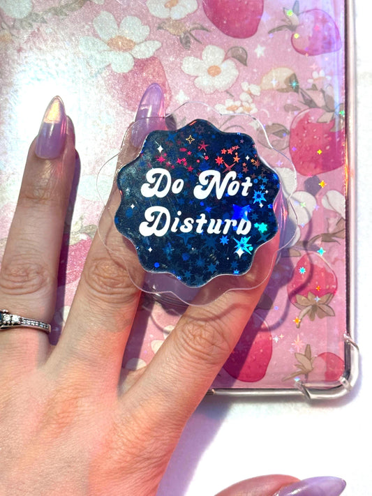 Holographic Do Not Disturb MagSafe Phone Grip: Bookish Kindle/Tablet Stand