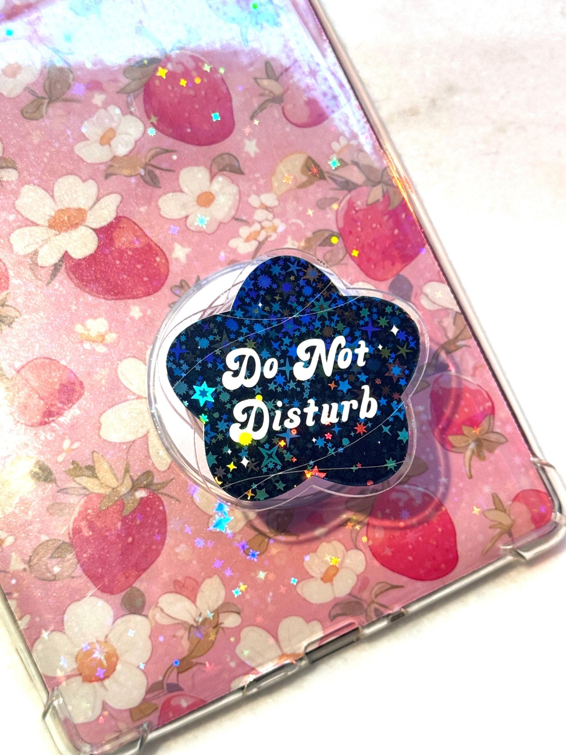 Holographic Do Not Disturb MagSafe Phone Grip: Bookish Kindle/Tablet Stand