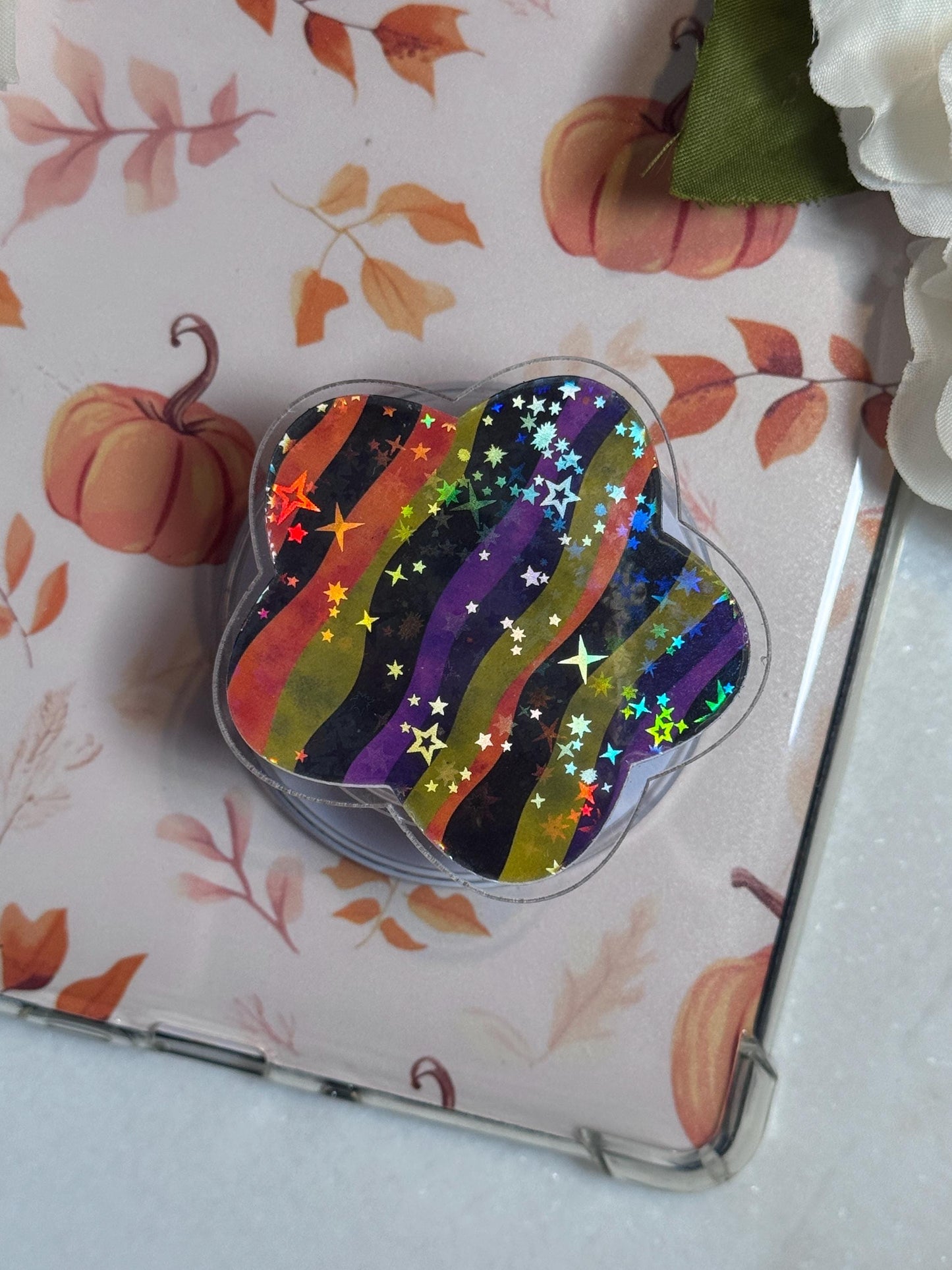 Halloween Stripe MagSafe Grip: Spooky E-Reader & Phone Accessory