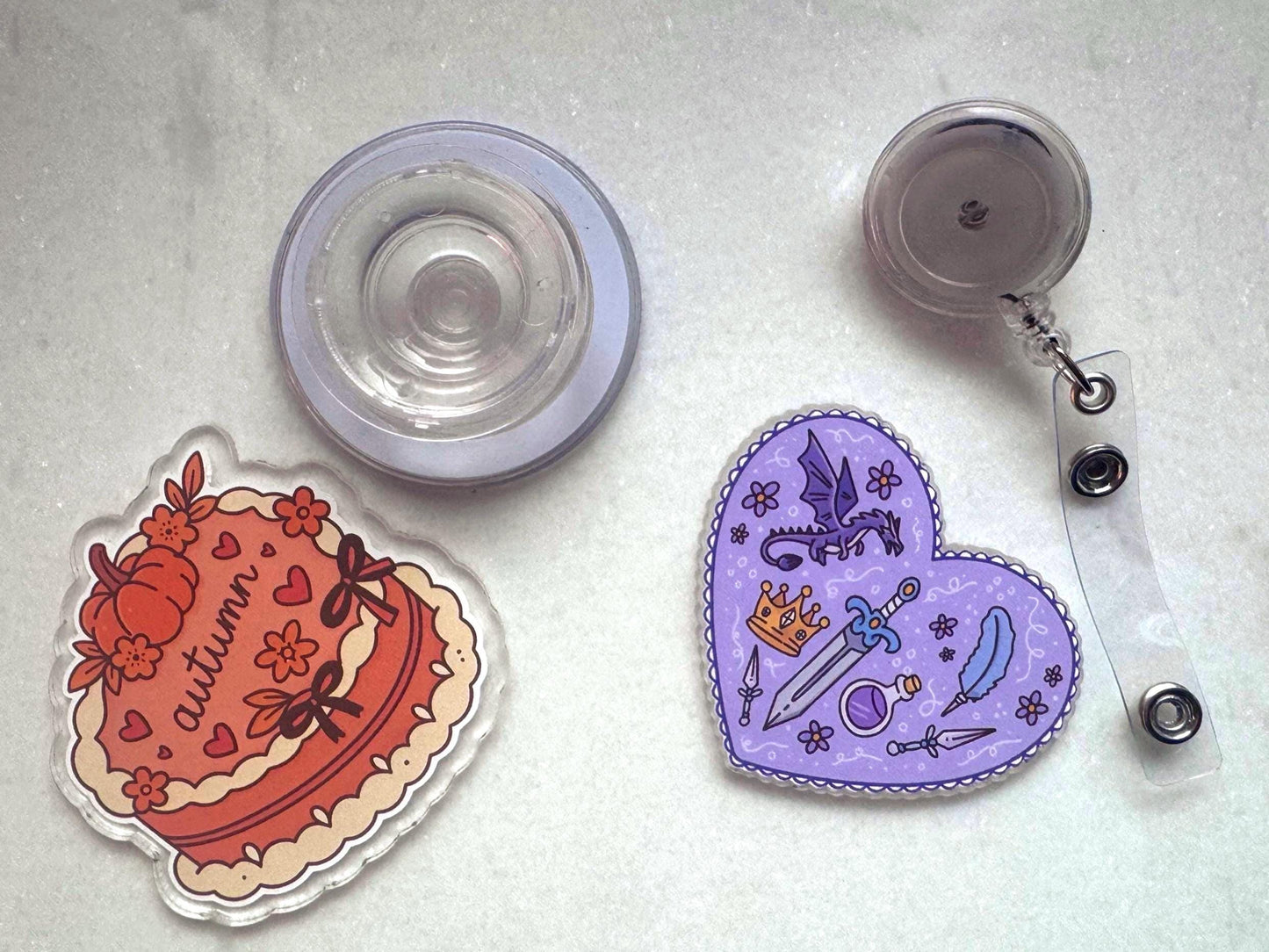 Autumn Cake Acrylic Cabochon: Fall DIY Charm - Matte or Holographic