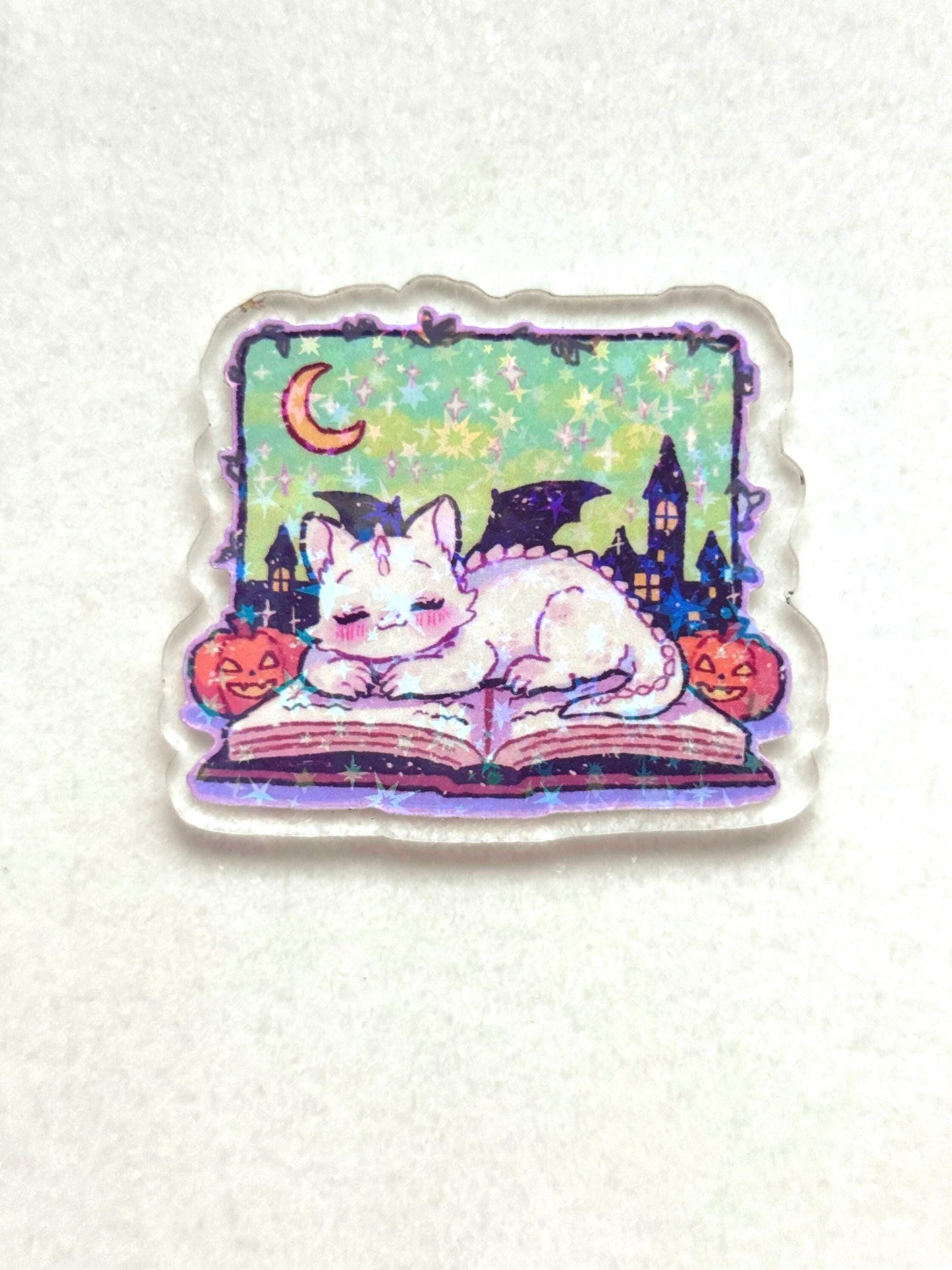 Dragon on Book Flatback Cabochon: Witchy DIY Craft Supply