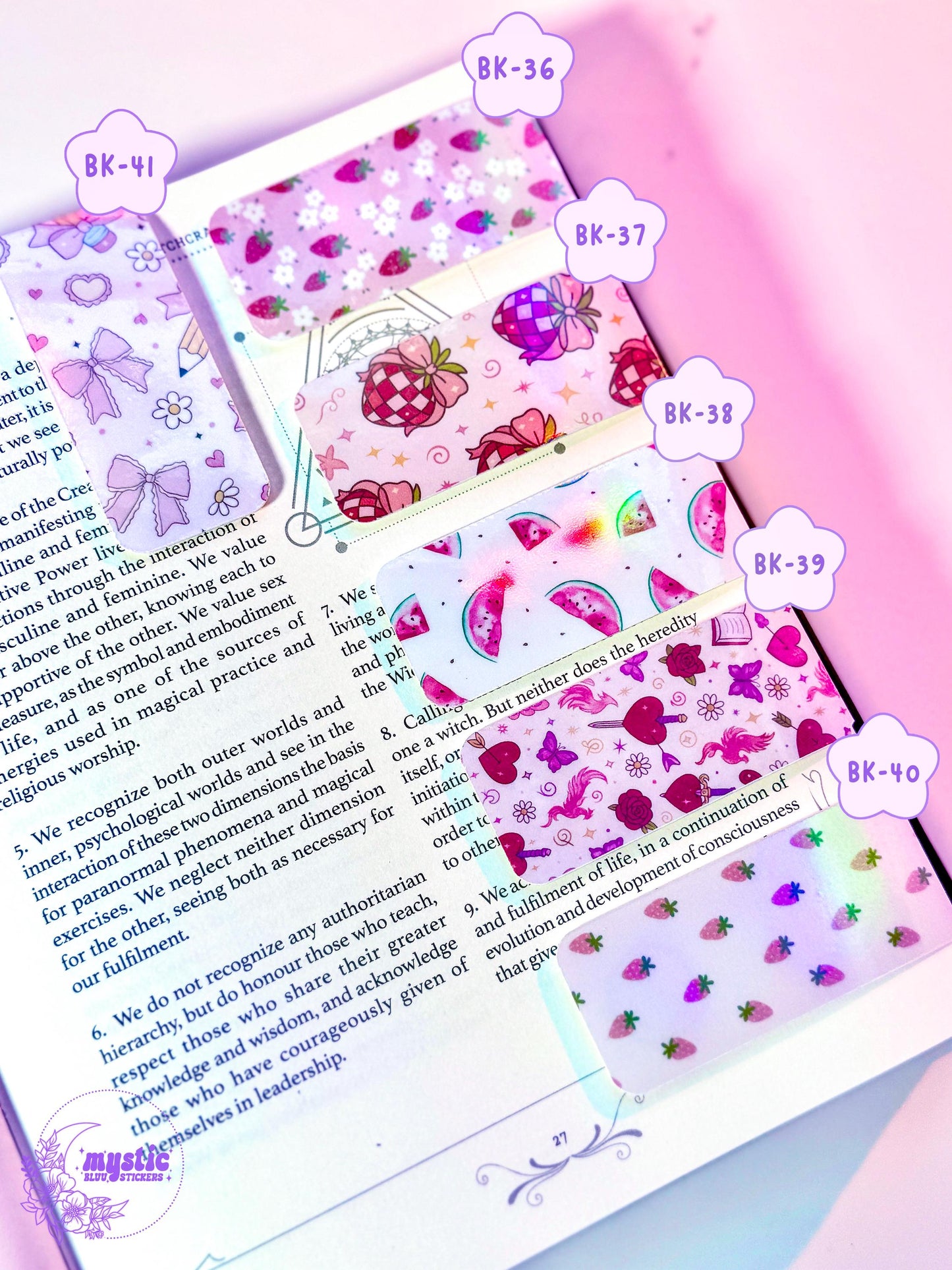 Holographic Magnetic Bookmark: Booktok Reader Gift