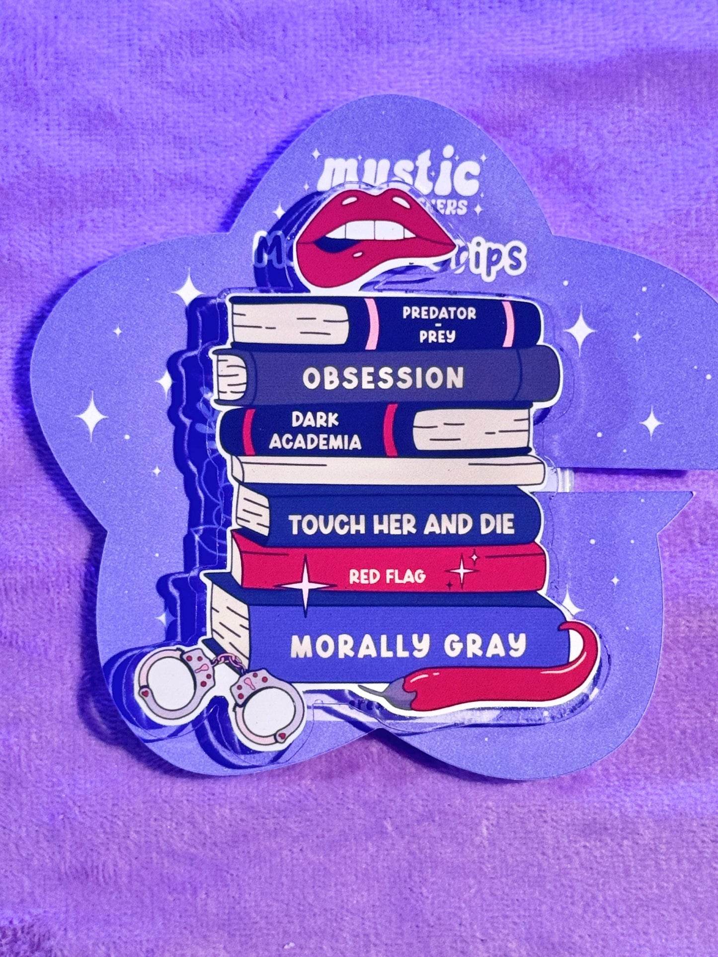 Dark Romance MagSafe Kindle Grip: Holographic Bookish Phone Grip