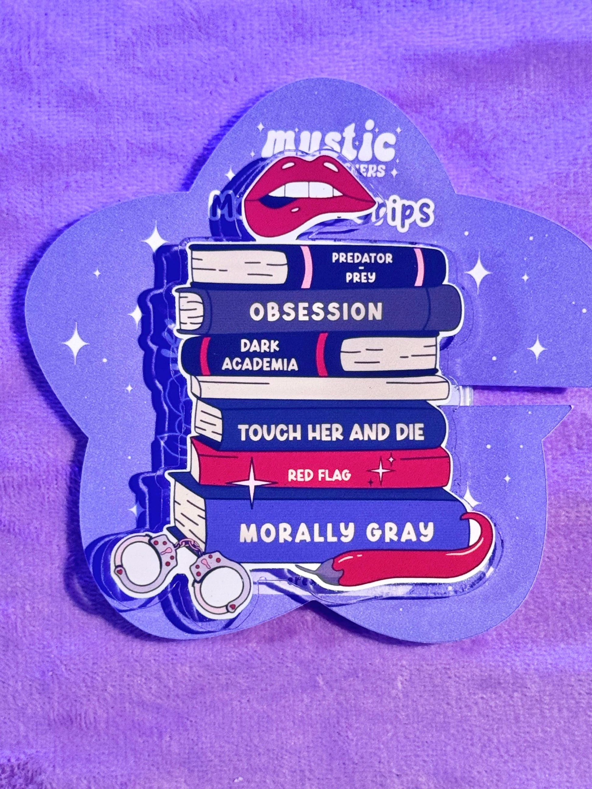 Dark Romance MagSafe Kindle Grip: Holographic Bookish Phone Grip