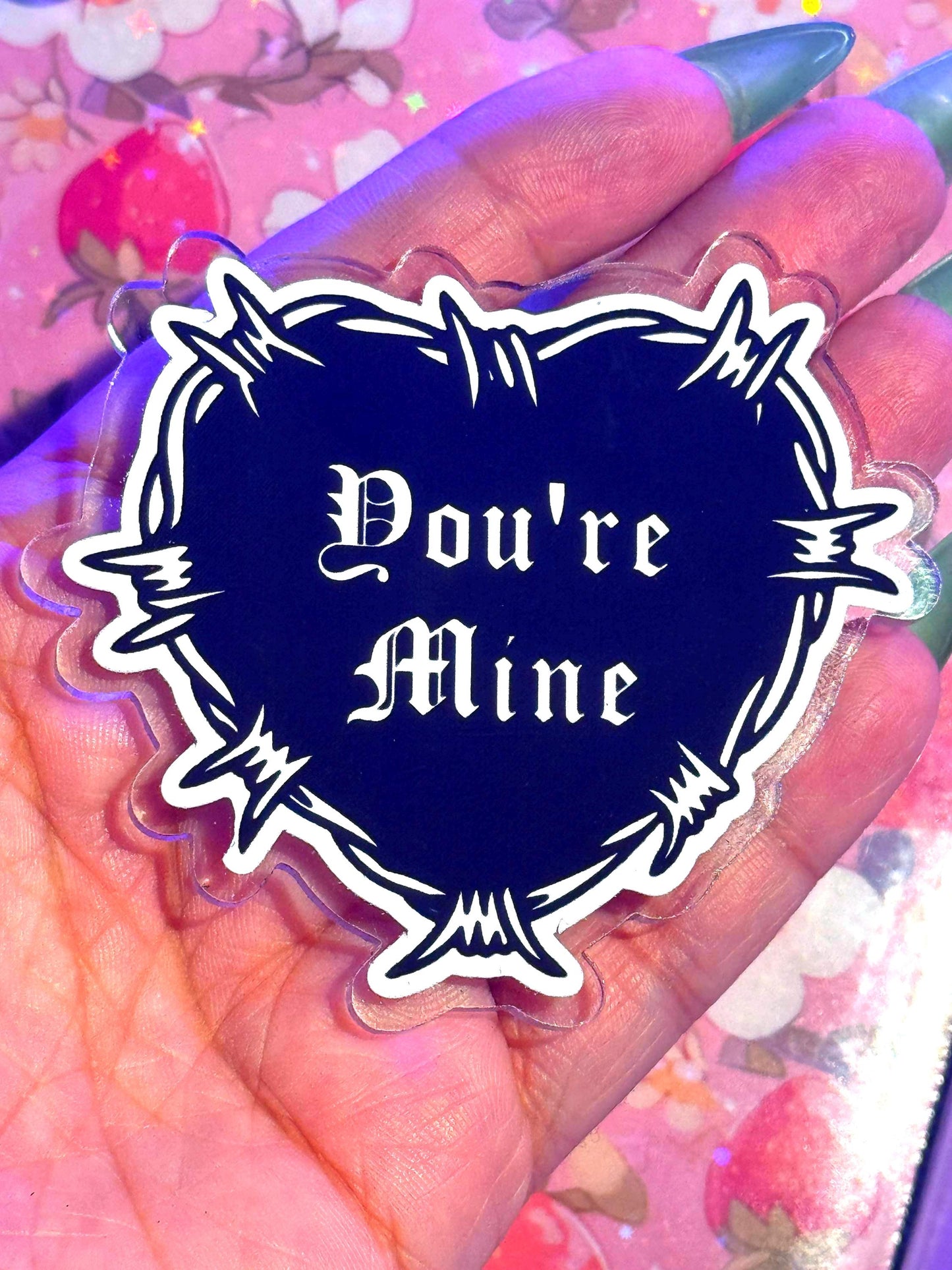 Smut Phrases MagSafe Kindle Grip: Holographic Bookish Accessory