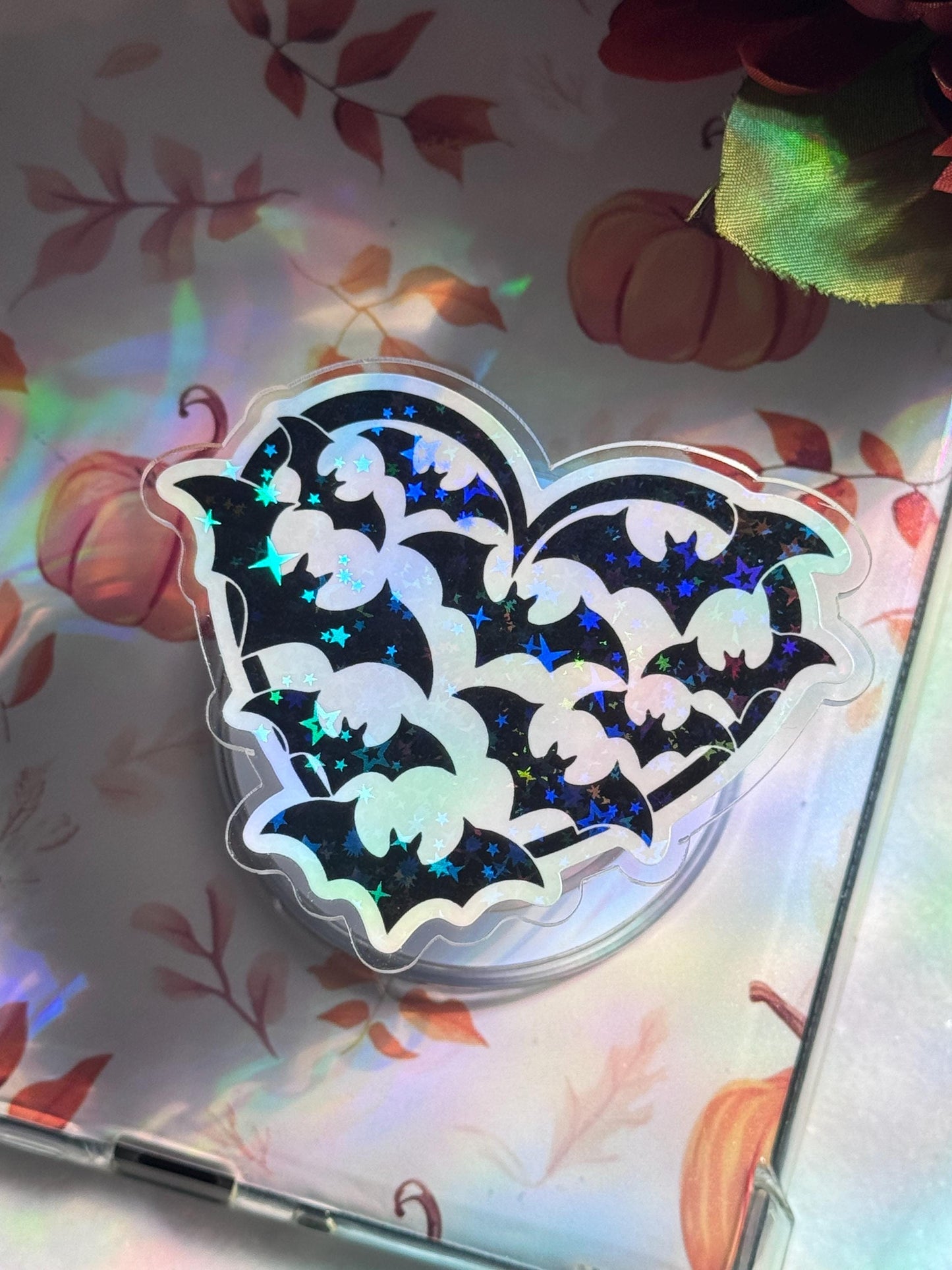 Bat Swarm Kindle Grip – MagSafe Phone & Tablet Stand Holographic or Matte